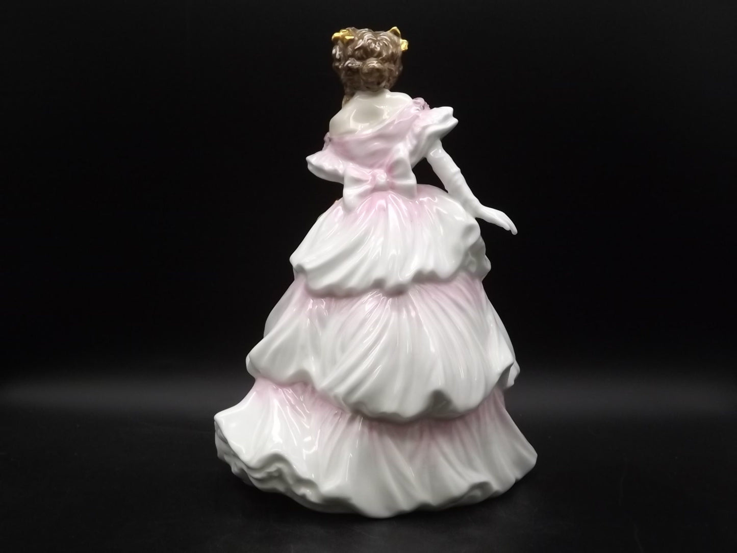 Vintage Royal Doulton "Joy" Figurine HN 4053: 14KT Gold Trim, Pink Gown