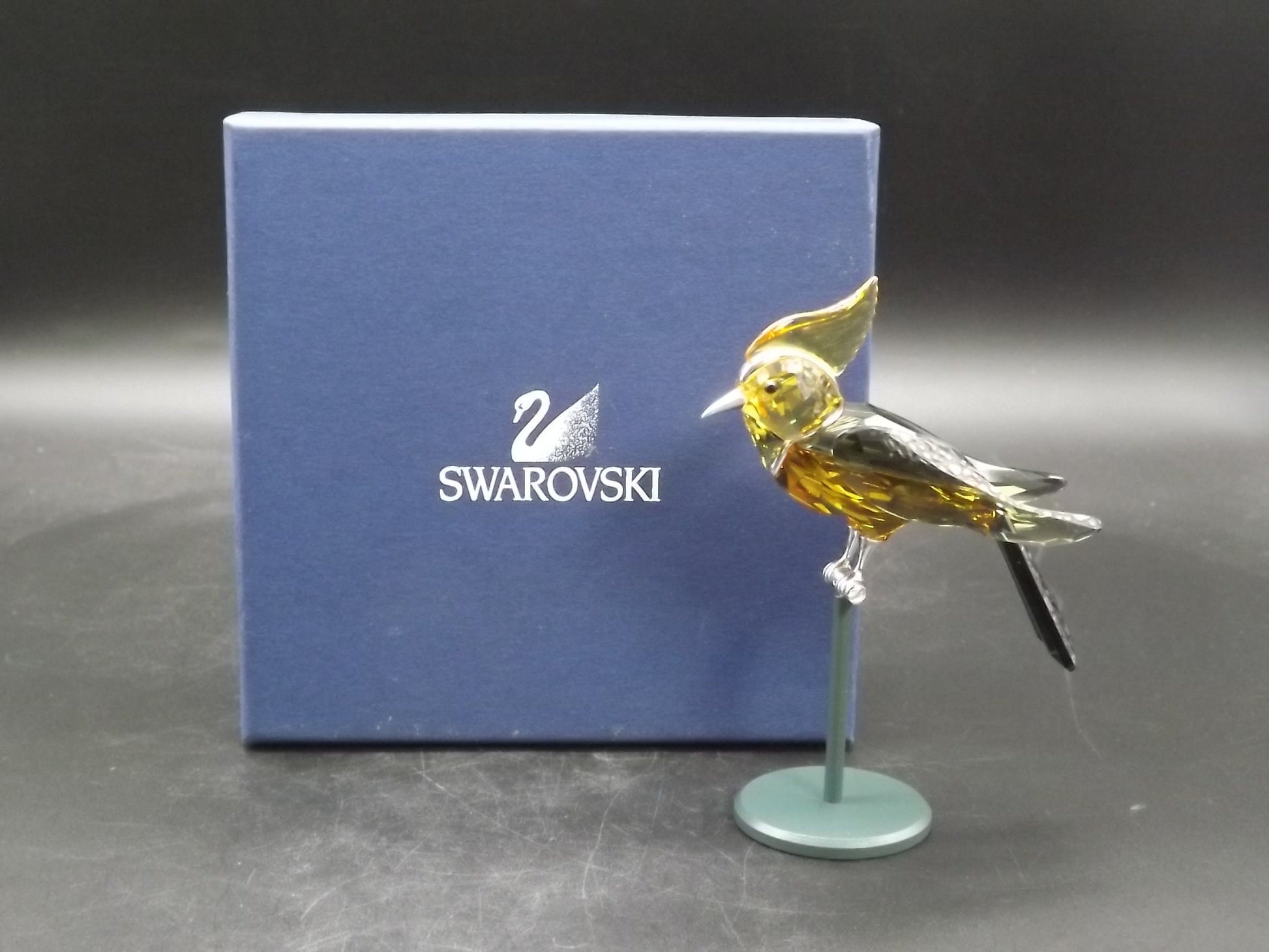 Vintage Swarovski Crystal Paradise Bird Collection Topaz "Bonriki". Excellent Condition with original box.