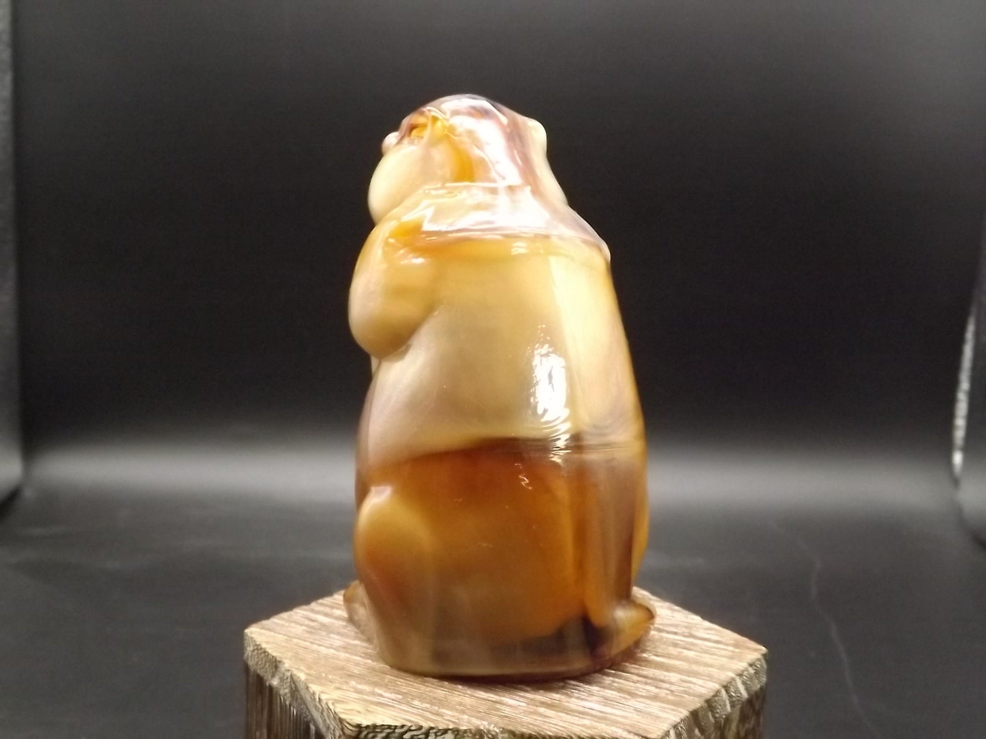 Vintage Imperial Glass Caramel Slag Beaver Figurine