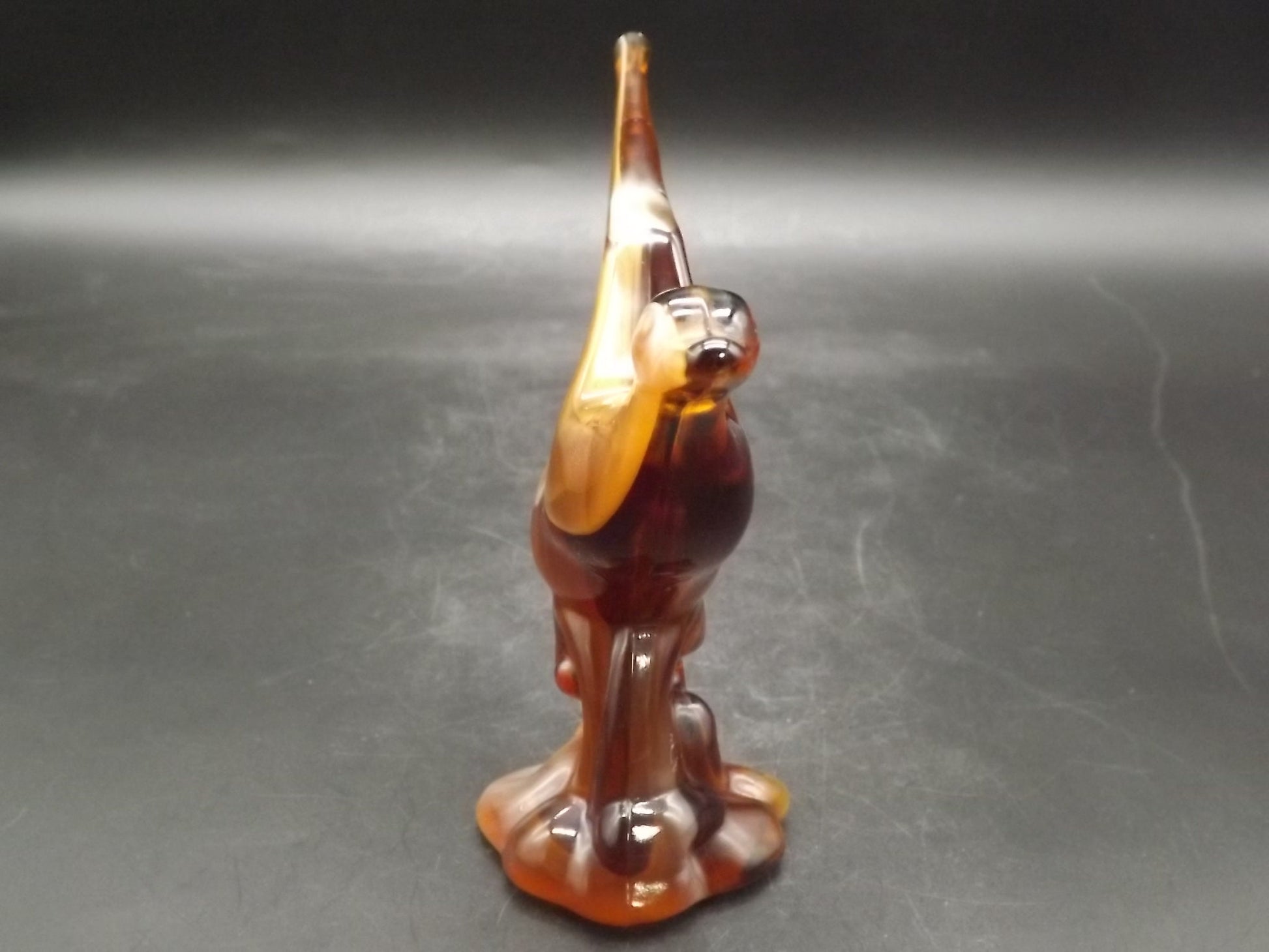 Vintage Imperial Glass Caramel Slag end of day Mallard excellent condition.