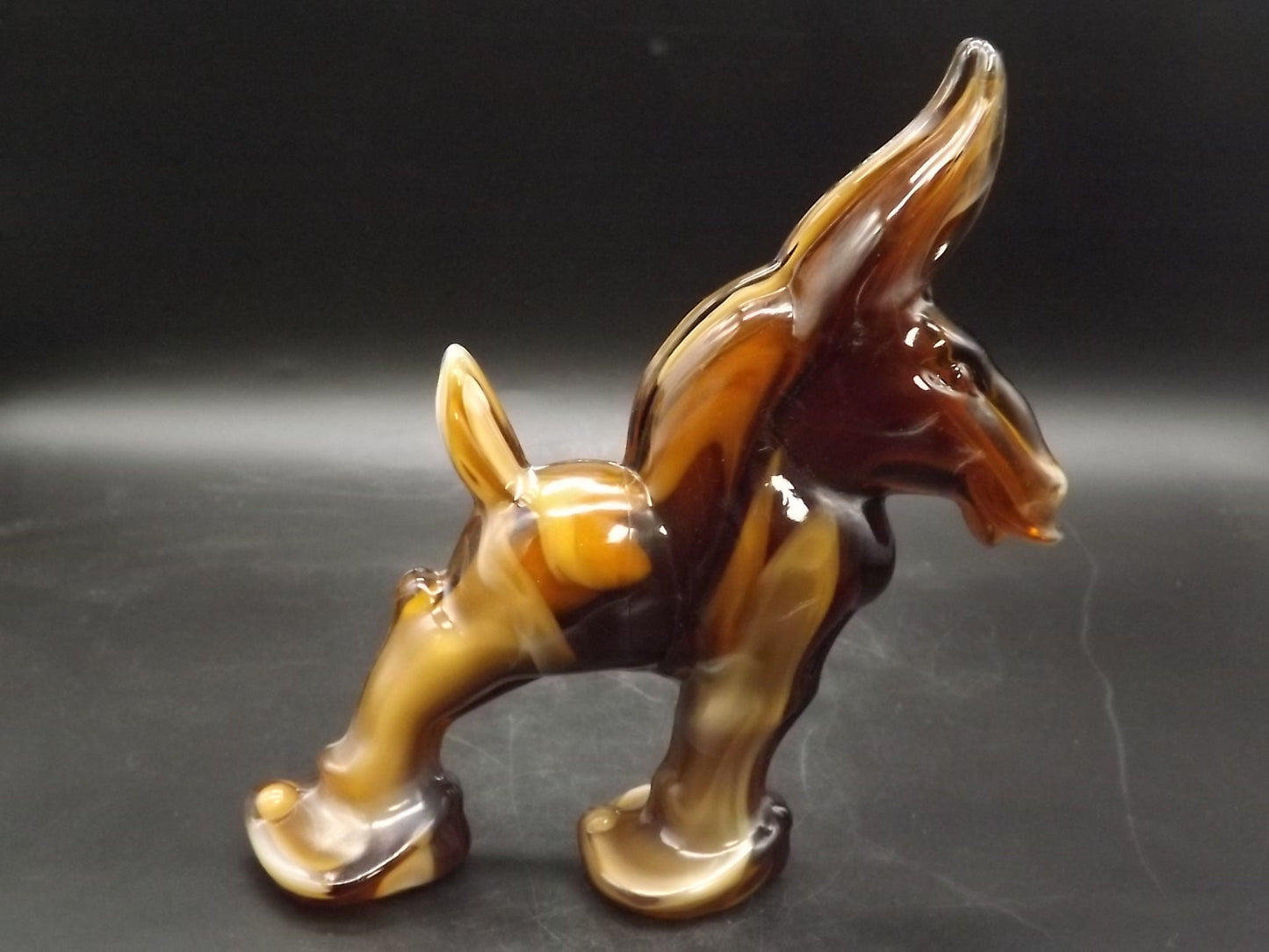 Vintage Imperial Glass Caramel Slag end of day Donkey excellent condition.