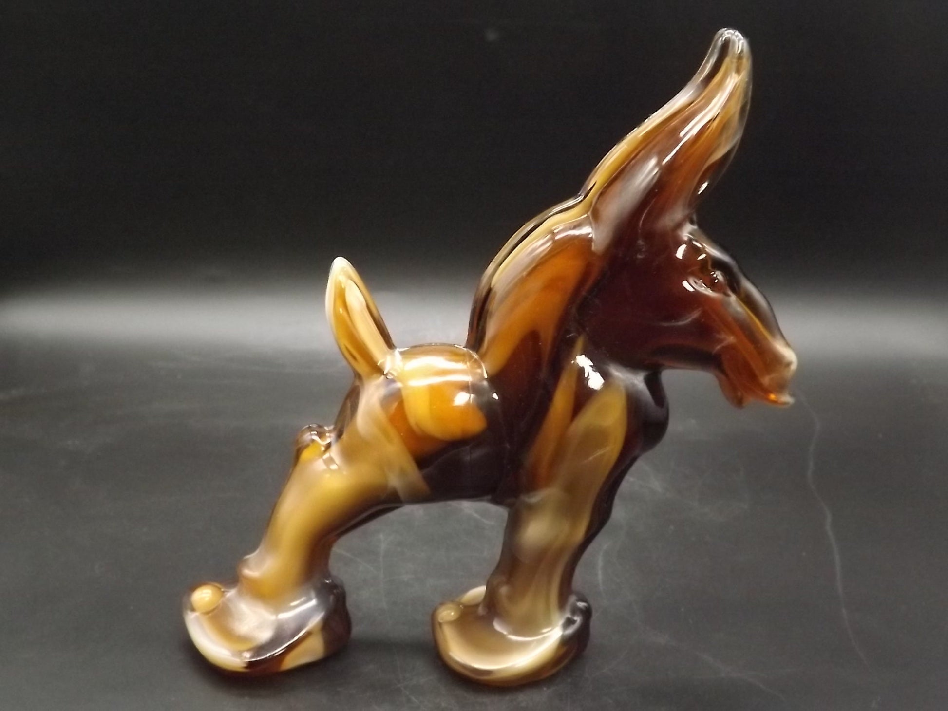 Vintage Imperial Glass Caramel Slag end of day Donkey excellent condition.