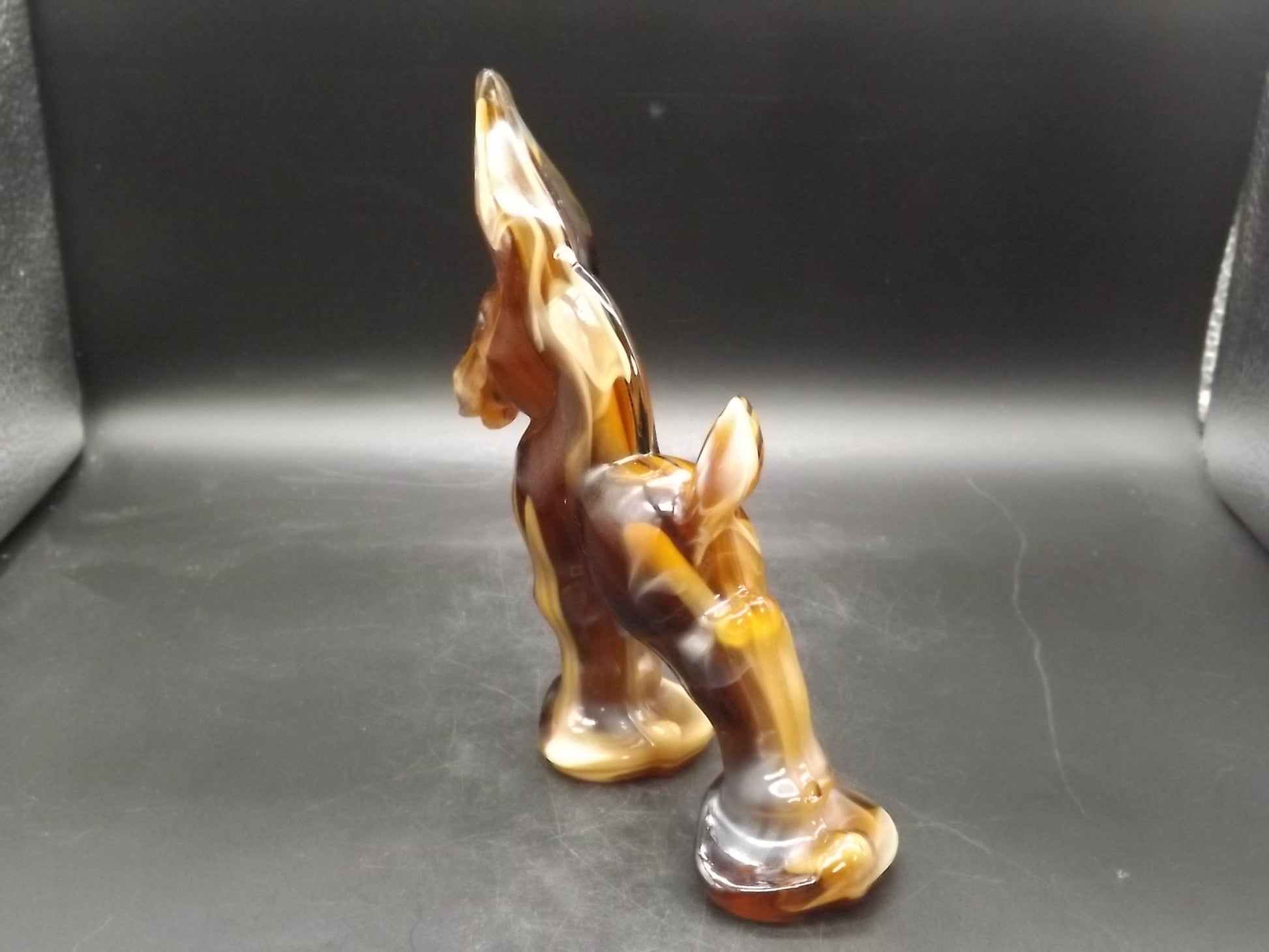 Vintage Imperial Glass Caramel Slag end of day Donkey excellent condition.