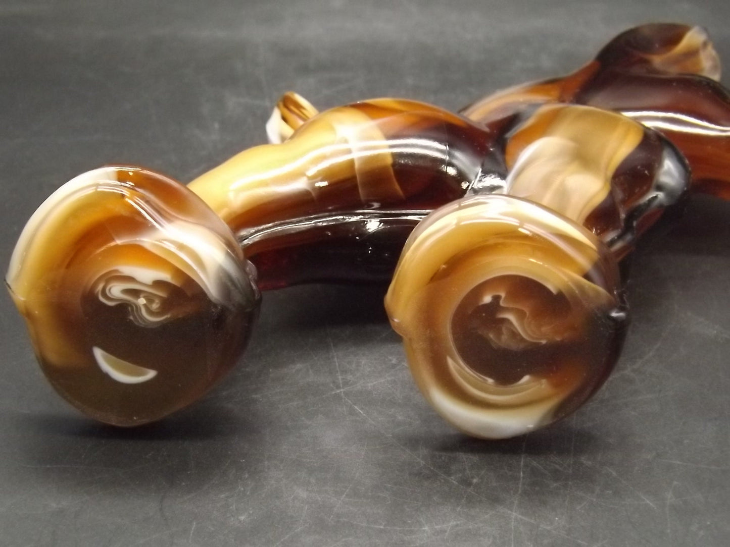 Vintage Imperial Glass Caramel Slag end of day Donkey excellent condition.