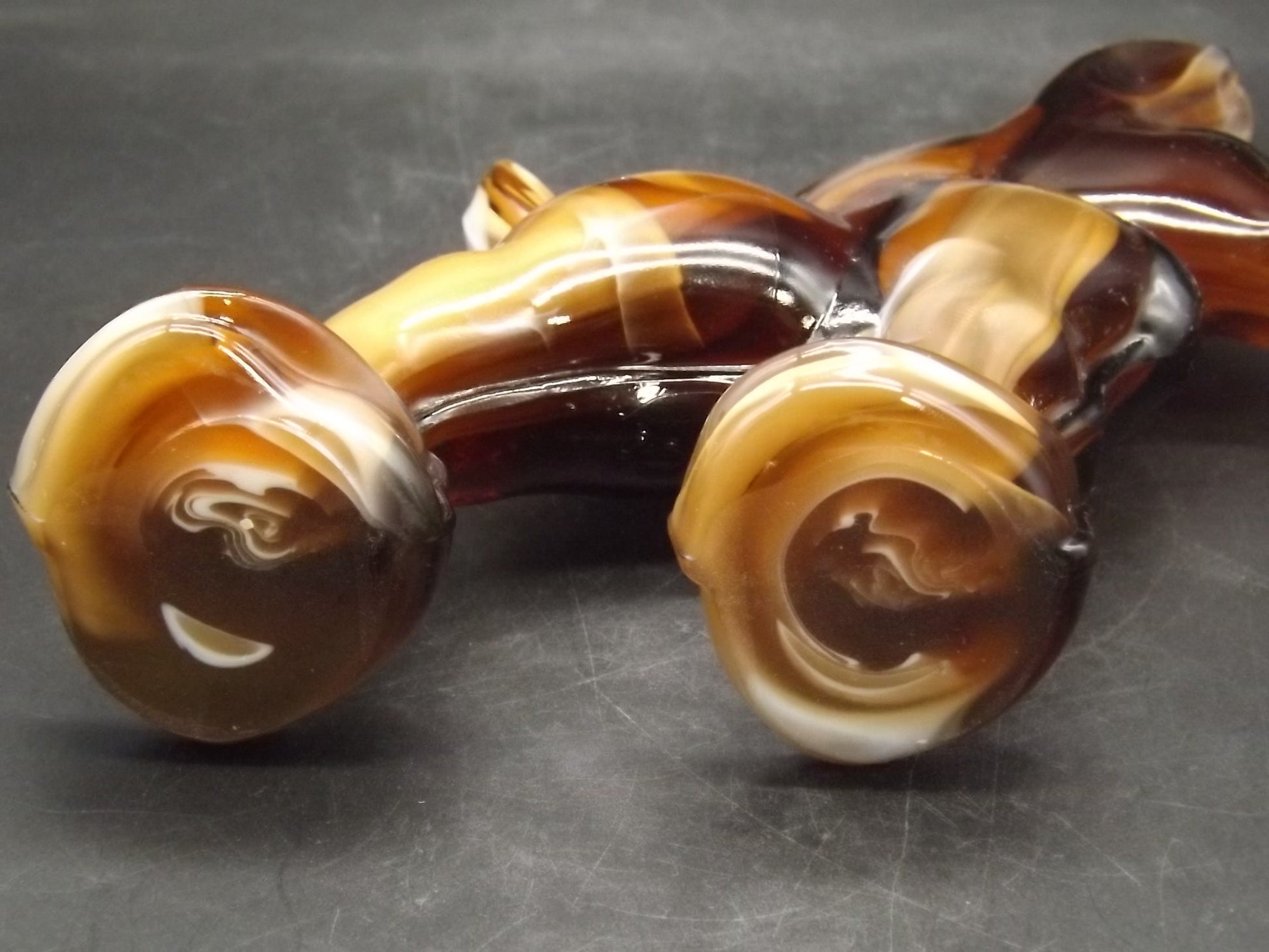 Vintage Imperial Glass Caramel Slag end of day Donkey excellent condition.