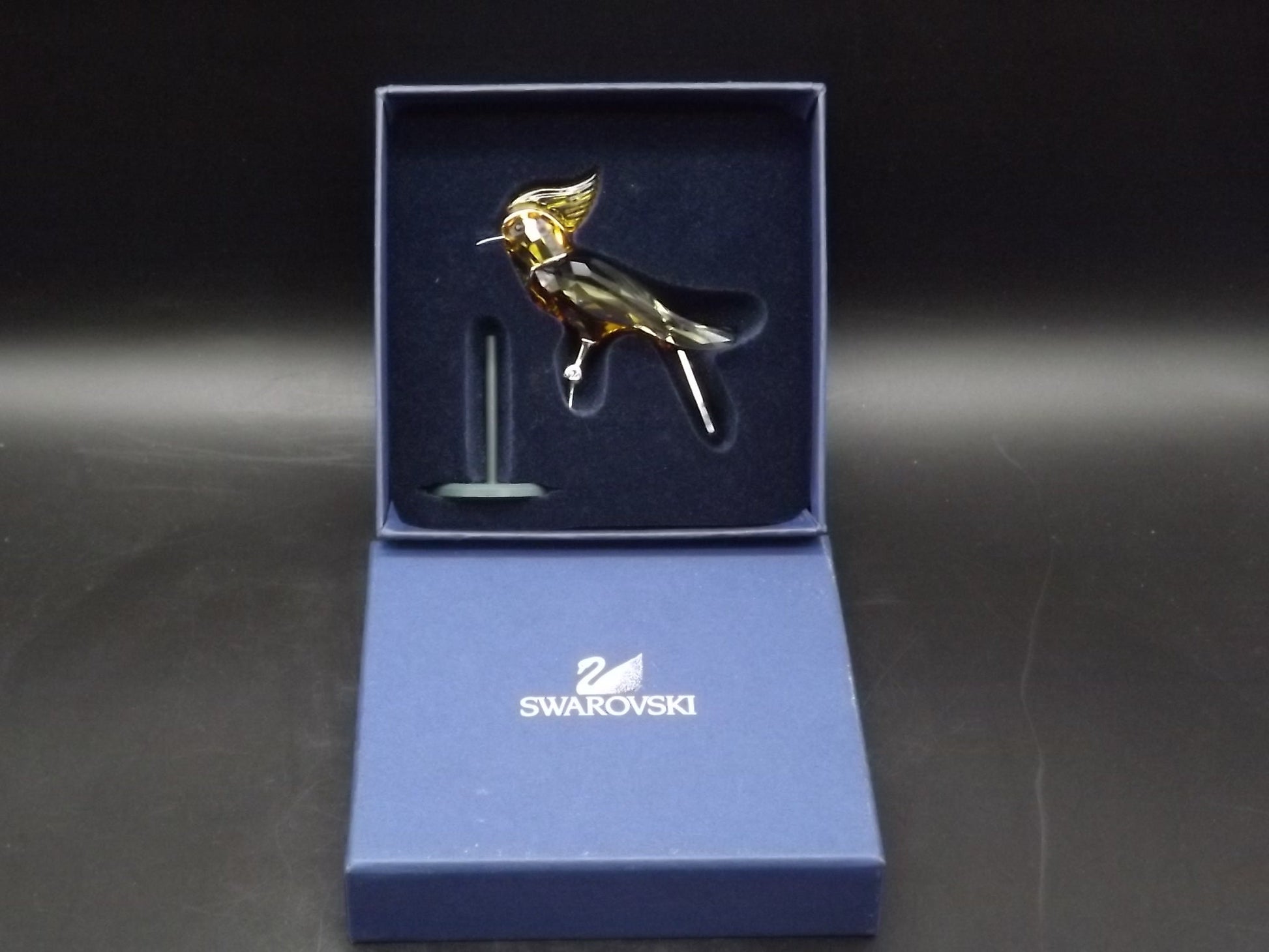 Vintage Swarovski Crystal Paradise Bird Collection Topaz "Bonriki". Excellent Condition with original box.