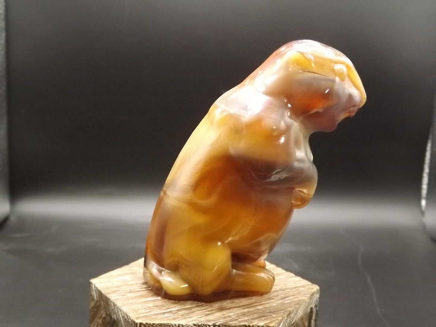 Vintage Imperial Glass Caramel Slag Beaver Figurine