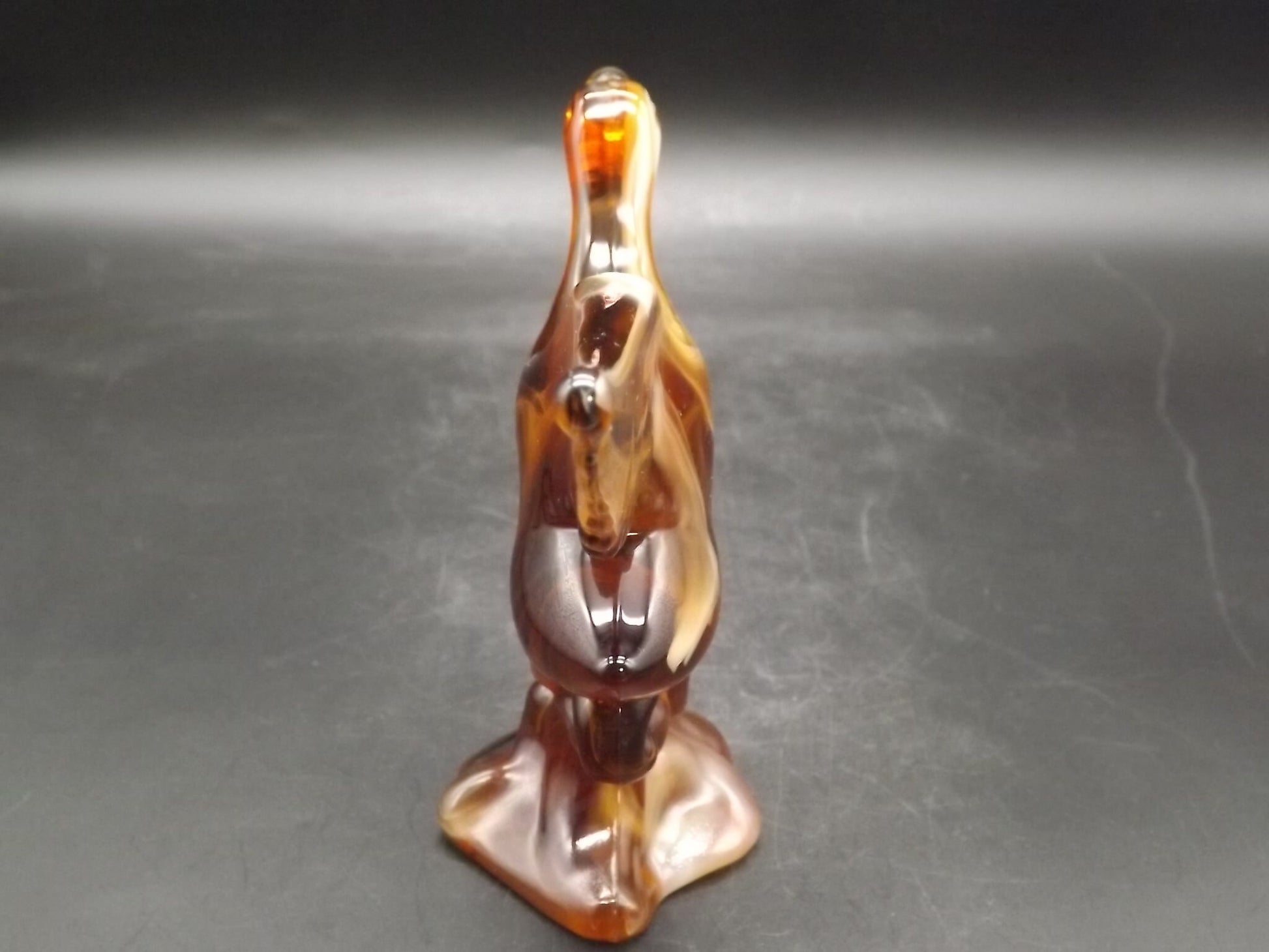Vintage Imperial Glass Caramel Slag end of day Mallard excellent condition.