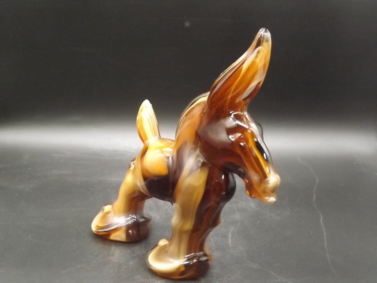 Vintage Imperial Glass Caramel Slag end of day Donkey excellent condition.