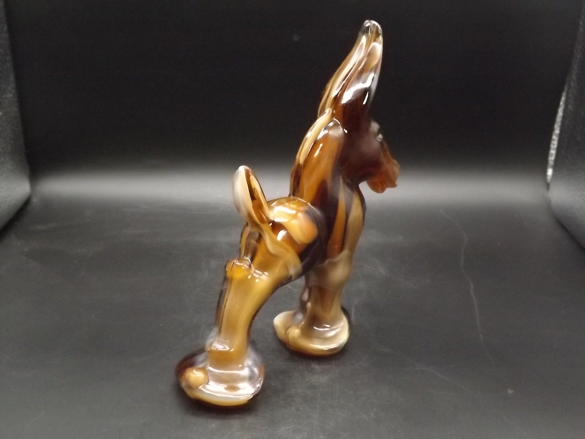 Vintage Imperial Glass Caramel Slag end of day Donkey excellent condition.