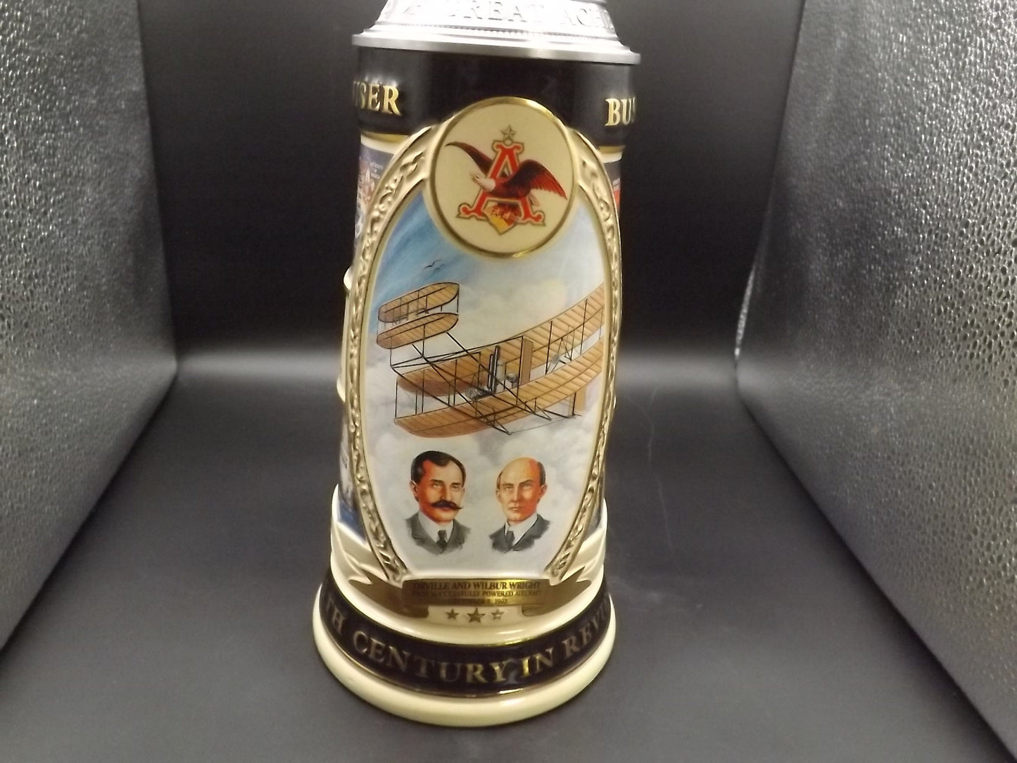 Vintage 1997 Limited Edition #862/5000 Anheuser Busch 100 years great achievement 20th Century in Review 1900 - 1919 Stein with box and COA.