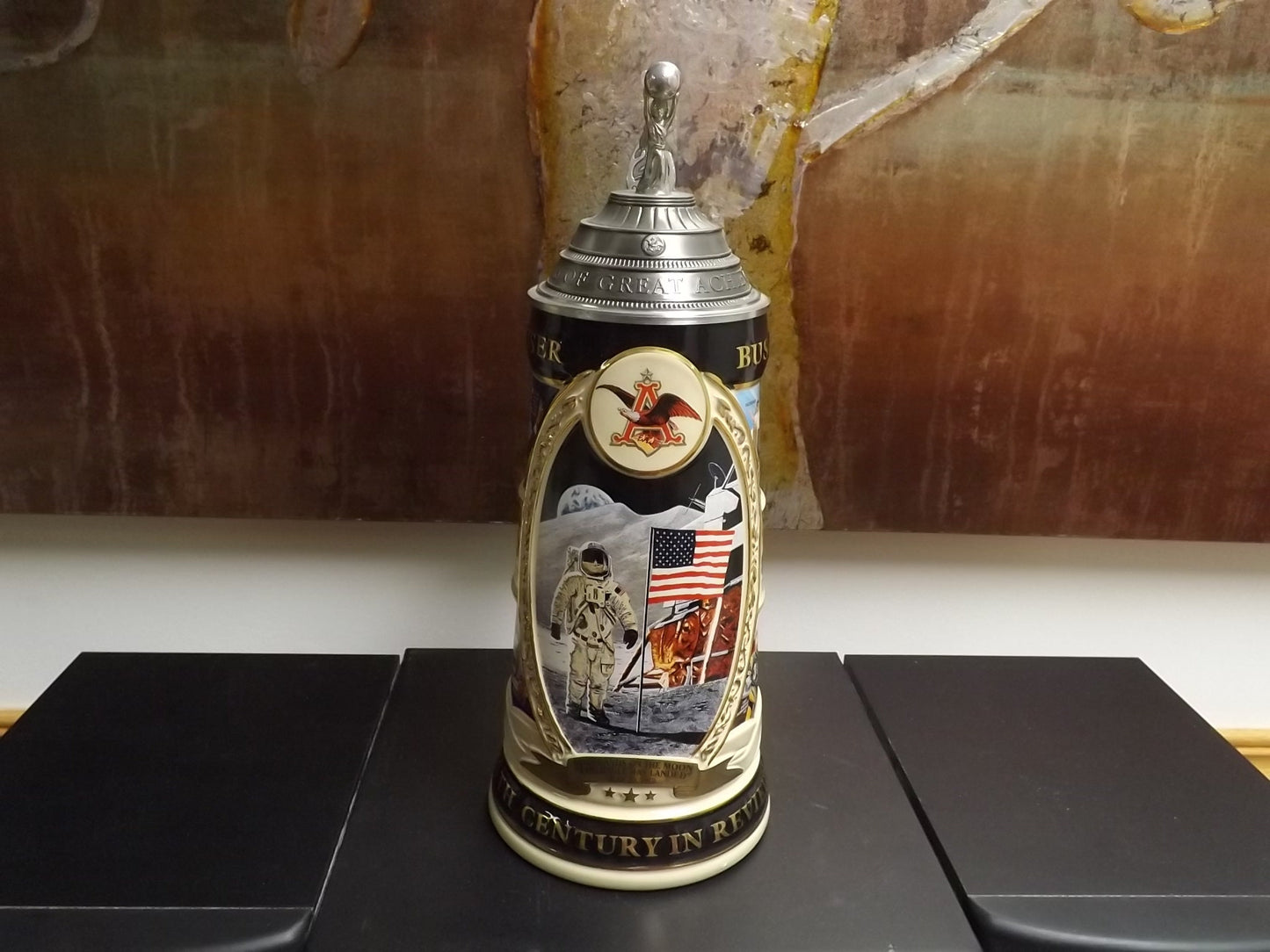 Vintage 1997 Limited Edition #714/5000 Anheuser Busch 100 years great achievement 20th Century in Review 1960 - 1979 Stein with box and COA.