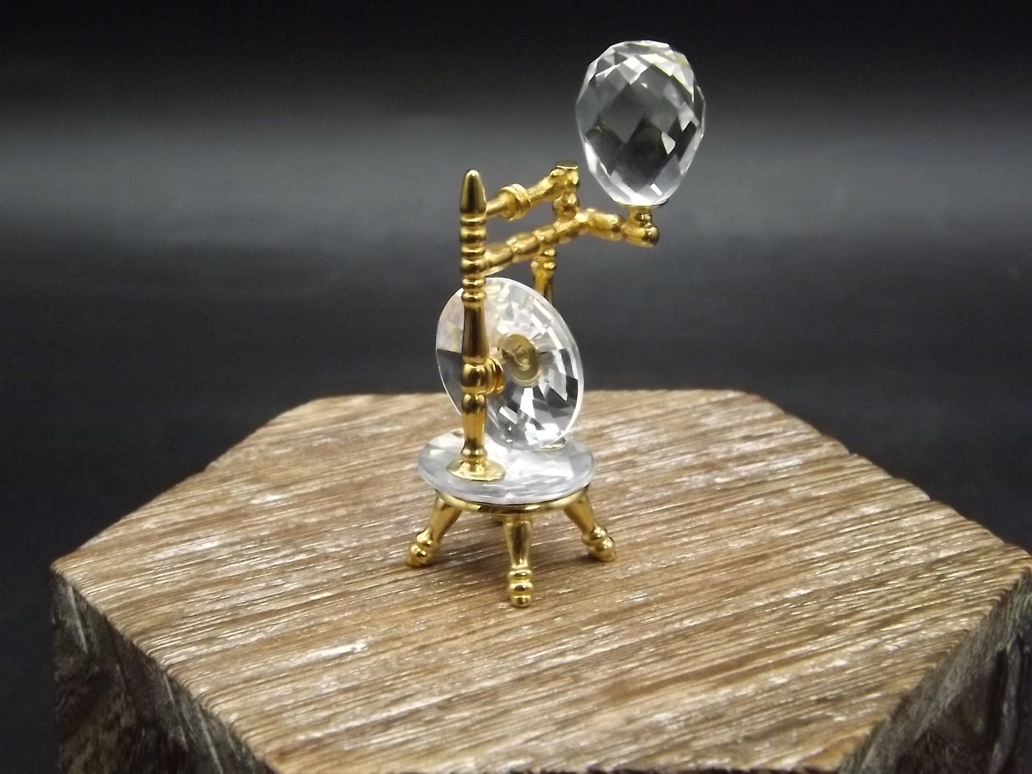 Vintage Swarovski Crystal Memories "Spinning Wheel" Figurine. Excellent Condition with original box.