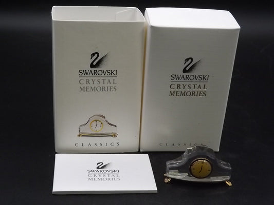 Vintage Swarovski Crystal Memories "Mantle Clock" Figurine. Excellent Condition with original box.