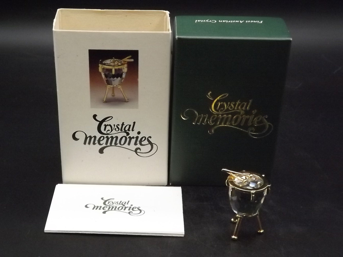 Vintage Swarovski Crystal Memories "Kettle Drum" Figurine. Excellent Condition with original box.