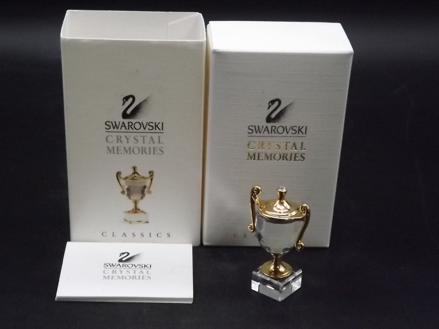 Vintage Swarovski Crystal Memories "Trophy" Figurine. Excellent Condition with original box.