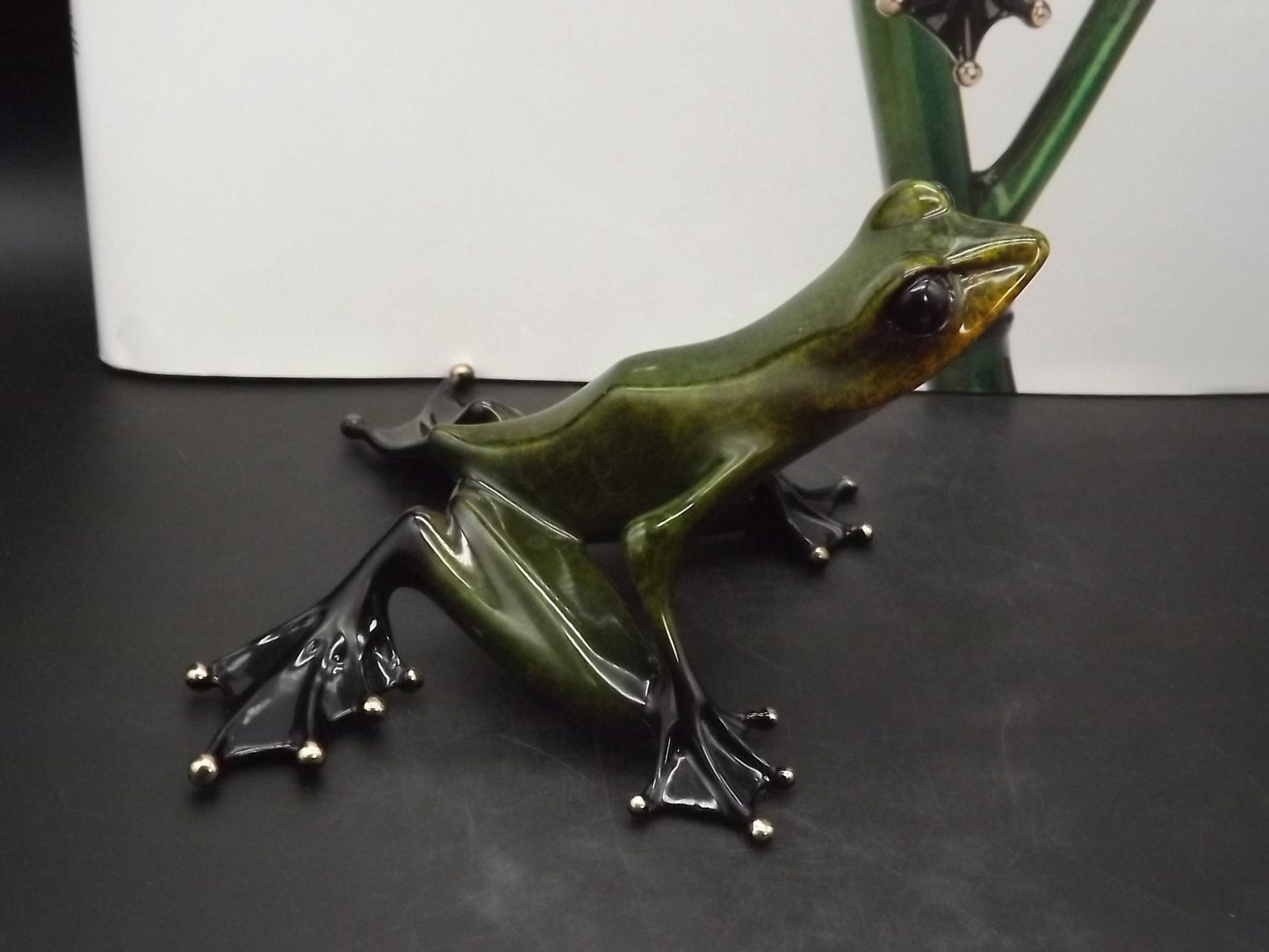Vintage Frogman Tim Cotterill "Emerald" Bronze Frog Figurine: Limited Edition Artist Proof