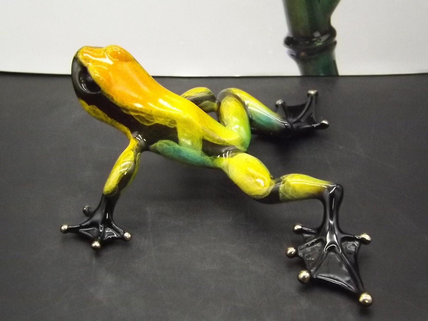 Vintage "Frogman" Tim Cotterill "Zorro" frog. Hand painted rare Artist Proof Bronze figurine. Limited edition #69/100.