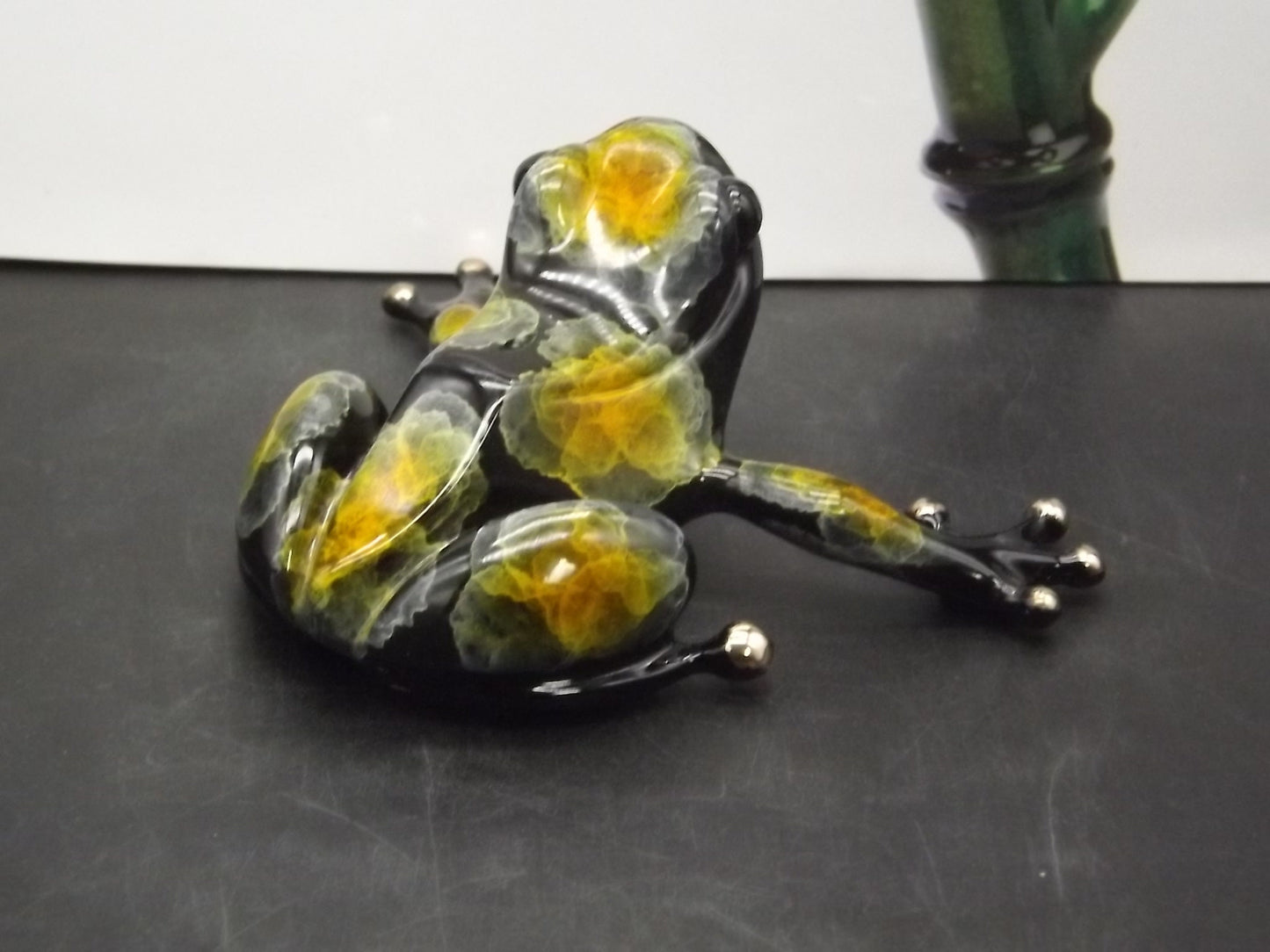 Vintage "Frogman" Tim Cotterill "Black Jack" frog. Hand painted and Enameled Bronze figurine. Event Version 54/100 show version of "Scout".