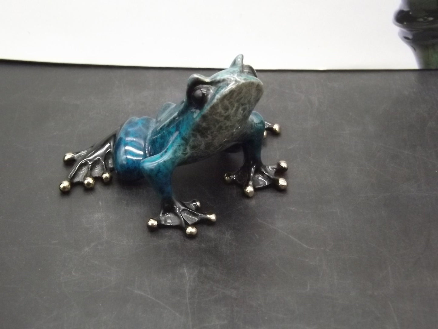 Vintage "Frogman" Tim Cotterill "Butch" frog. Hand painted and Enameled Bronze figurine. Event Version special painted #73/150 of "Cosmos".