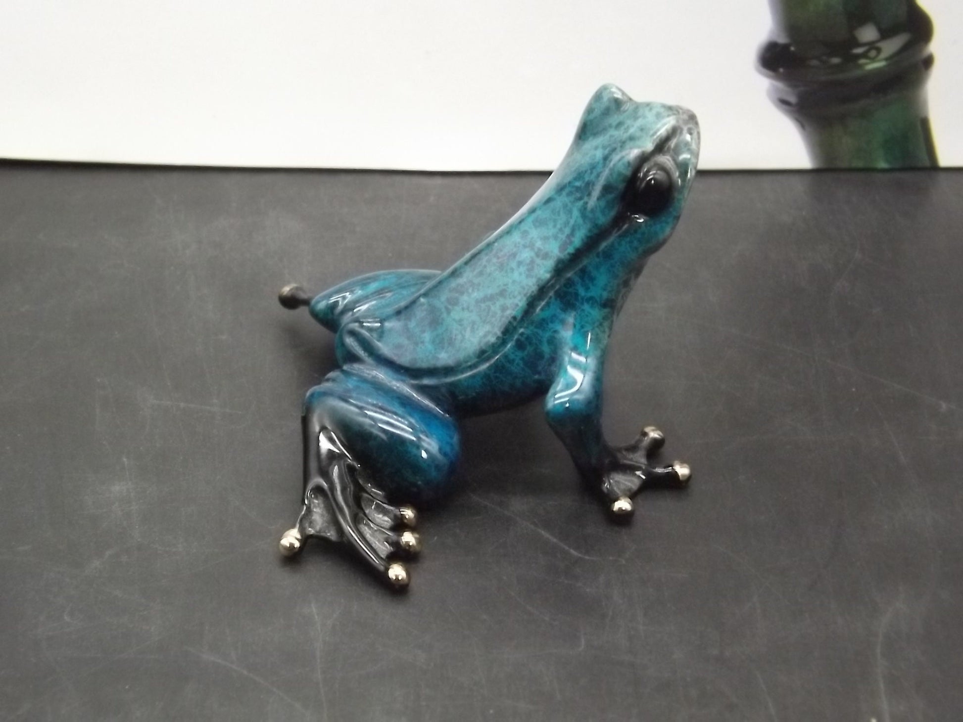 Vintage "Frogman" Tim Cotterill "Butch" frog. Hand painted and Enameled Bronze figurine. Event Version special painted #73/150 of "Cosmos".