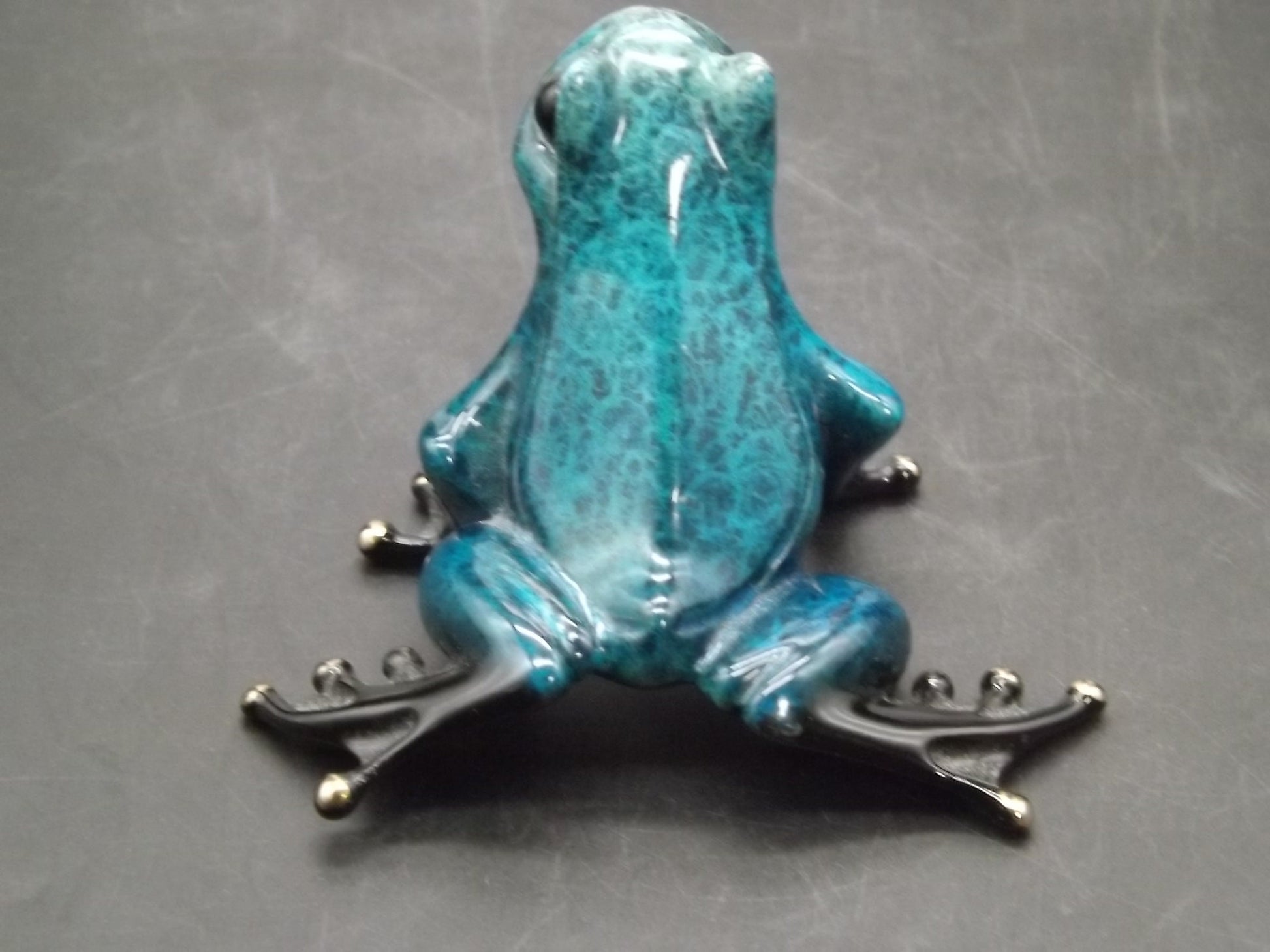 Vintage "Frogman" Tim Cotterill "Butch" frog. Hand painted and Enameled Bronze figurine. Event Version special painted #73/150 of "Cosmos".