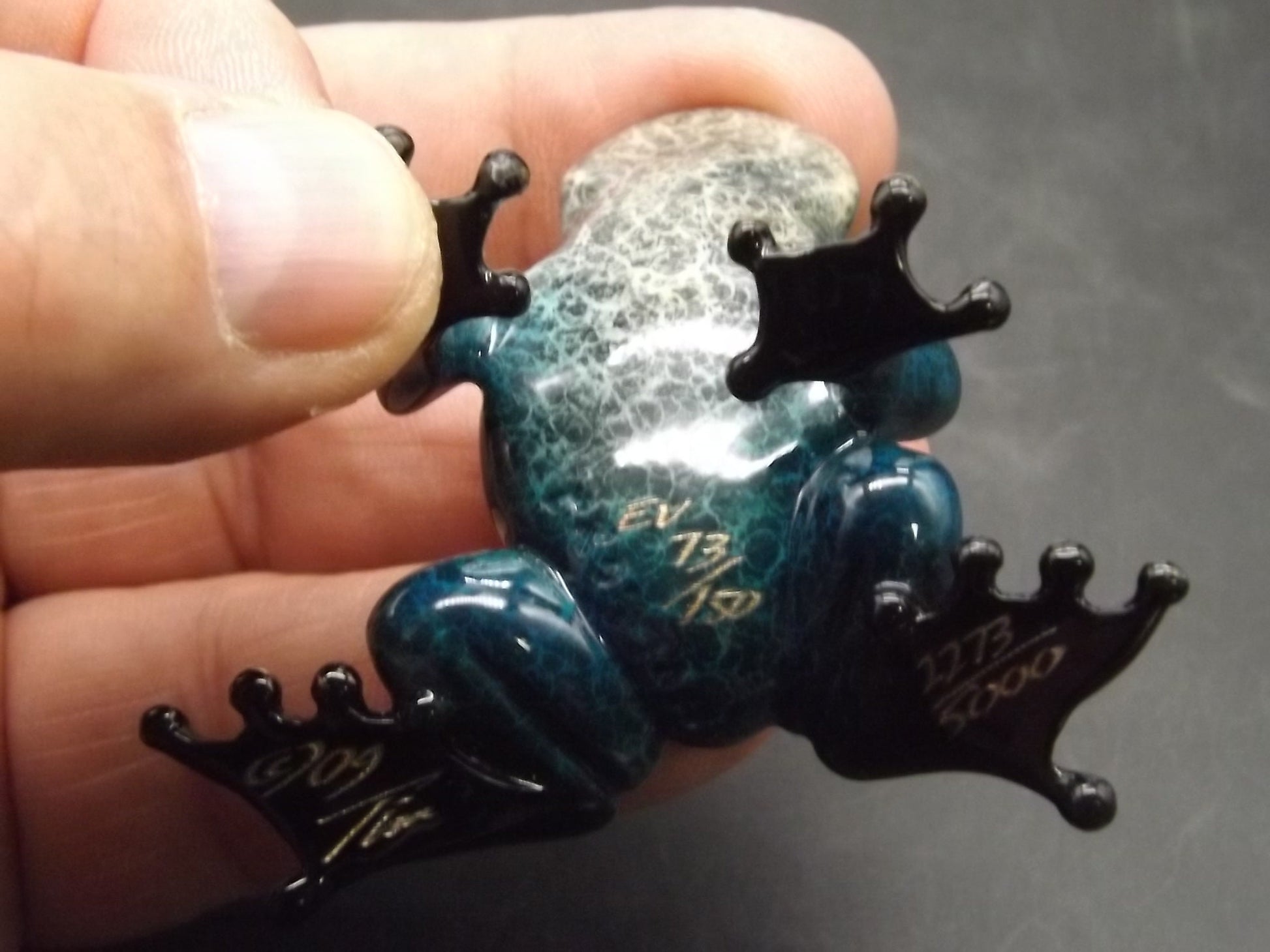 Vintage "Frogman" Tim Cotterill "Butch" frog. Hand painted and Enameled Bronze figurine. Event Version special painted #73/150 of "Cosmos".