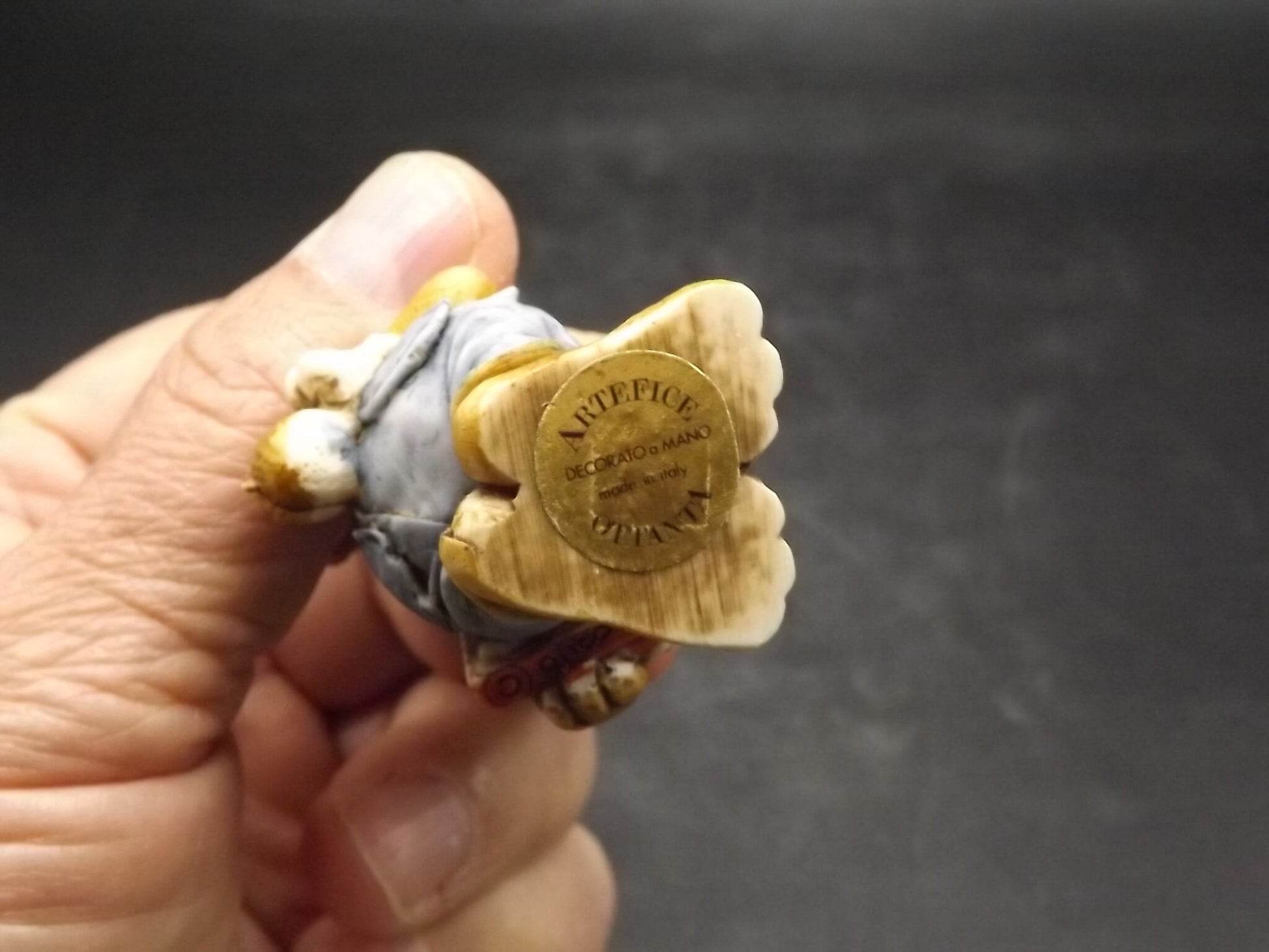 Vintage Artefice Ottanta Rabbit Figurine: Hand-Painted Italian Collectible