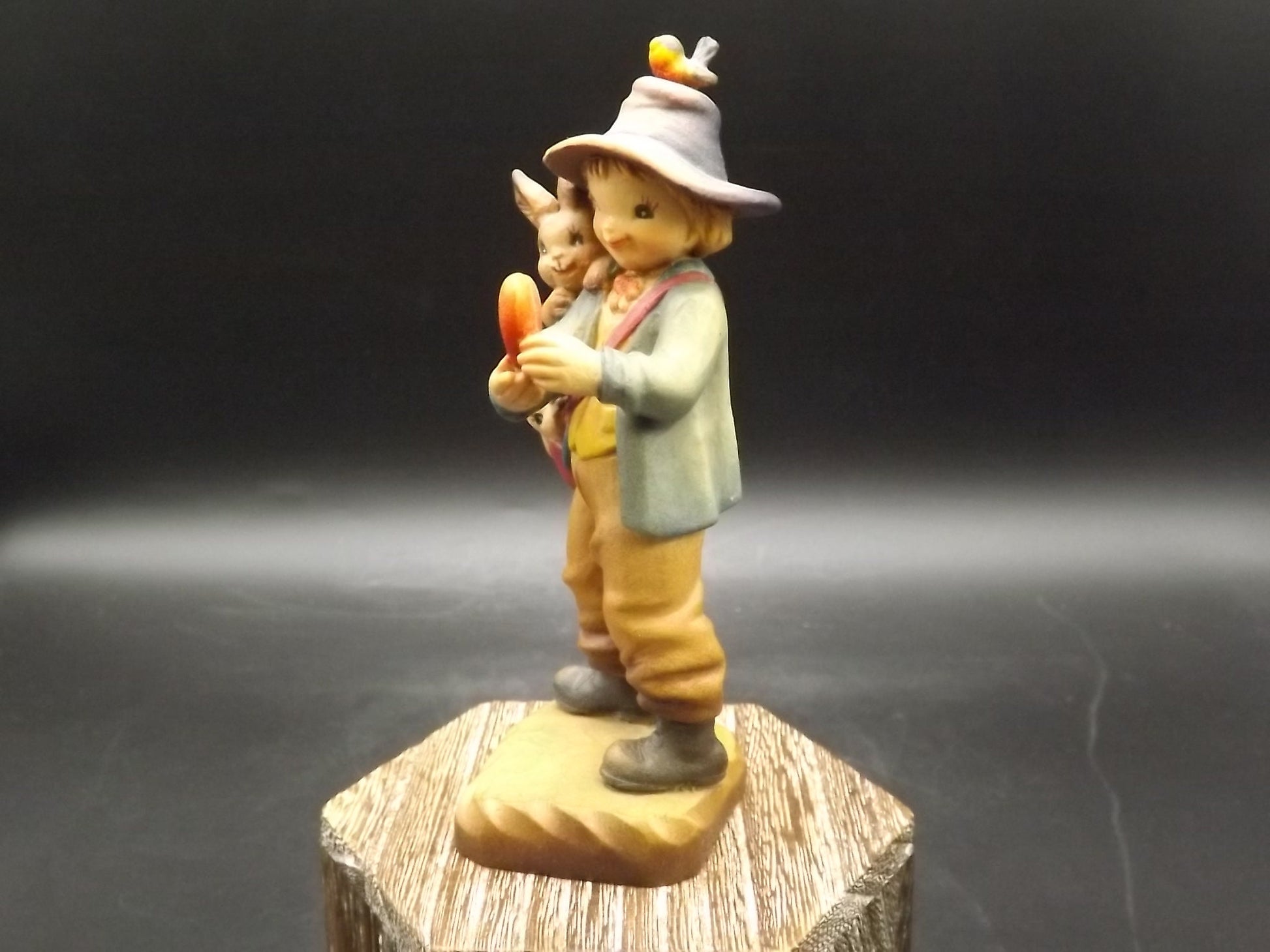 Vintage Anri Wood Figurine: "Will You Be Mine" Juan Ferrandiz Design