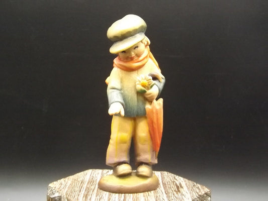 Vintage Anri Wood Figurine: "My Friend" by Juan Ferrandiz