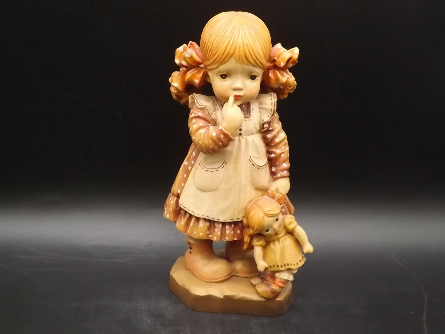 Vintage Anri "Bedtime" Wood Figurine: Sarah Kay Design, Limited Edition