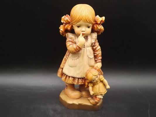 Vintage Anri "Bedtime" Wood Figurine: Sarah Kay Design, Limited Edition