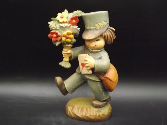Vintage Anri Wood Figurine: "The Letter" by Juan Ferrandiz