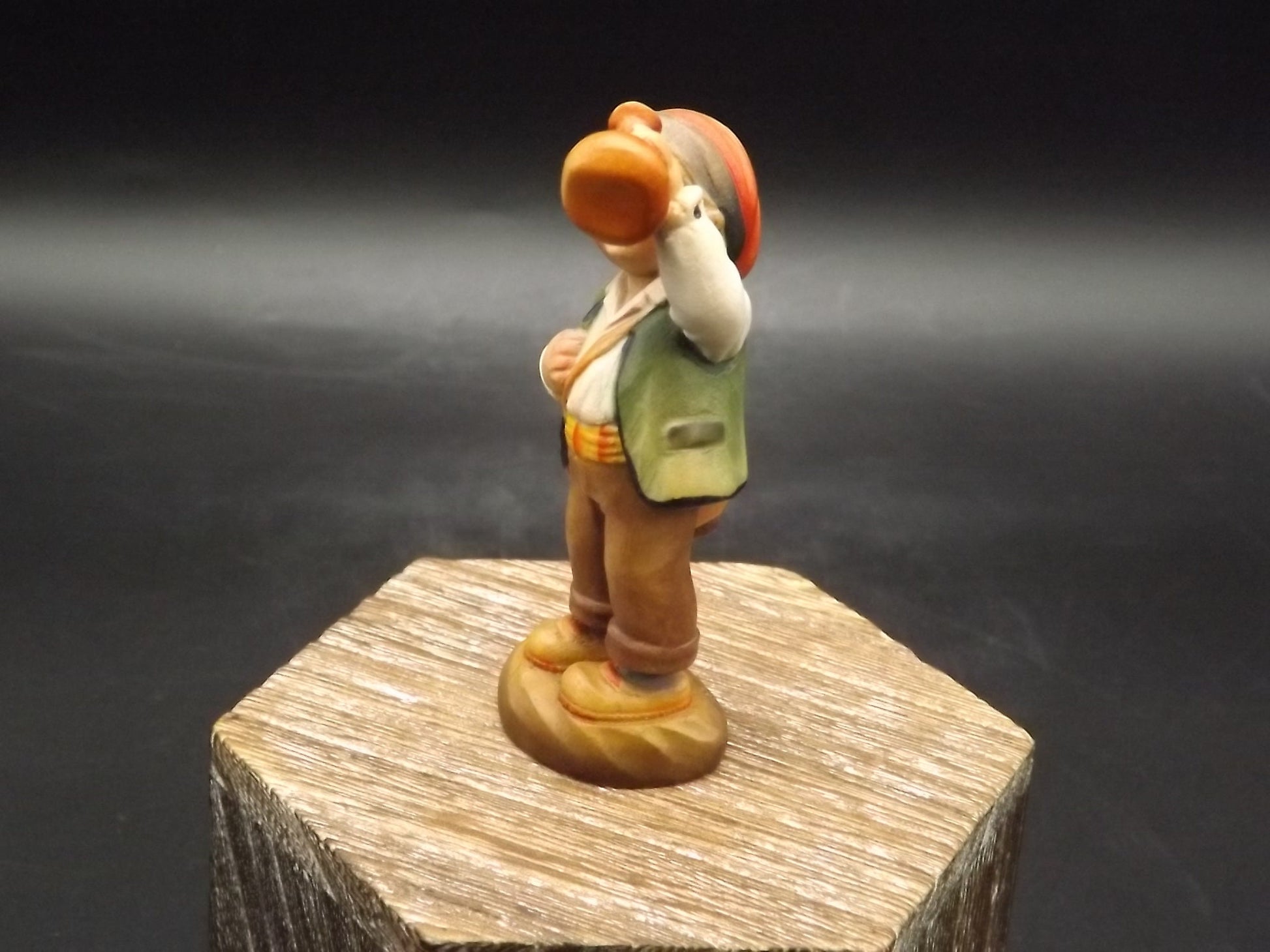 Vintage Anri Catalonia Boy Figurine: Juan Ferrandiz Carved Wood, Limited Edition