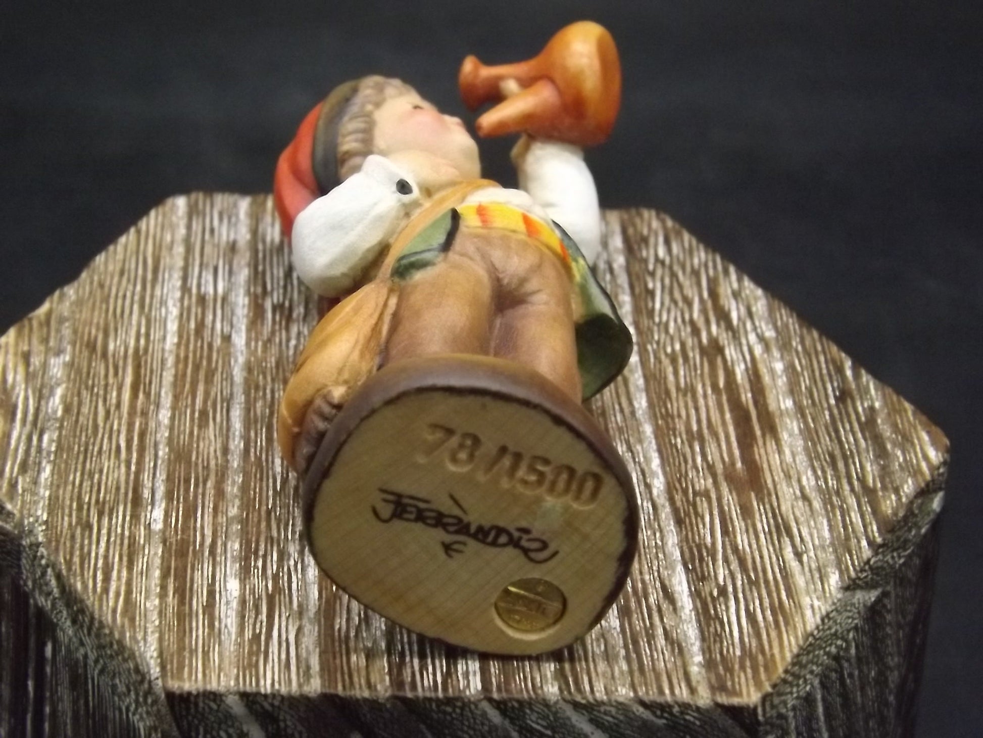 Vintage Anri Catalonia Boy Figurine: Juan Ferrandiz Carved Wood, Limited Edition