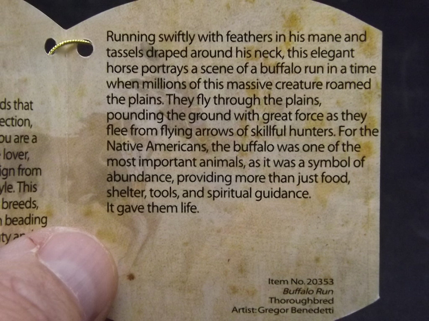 Vintage Westland "Buffalo Run" Horse Figurine: Limited Edition Collectible