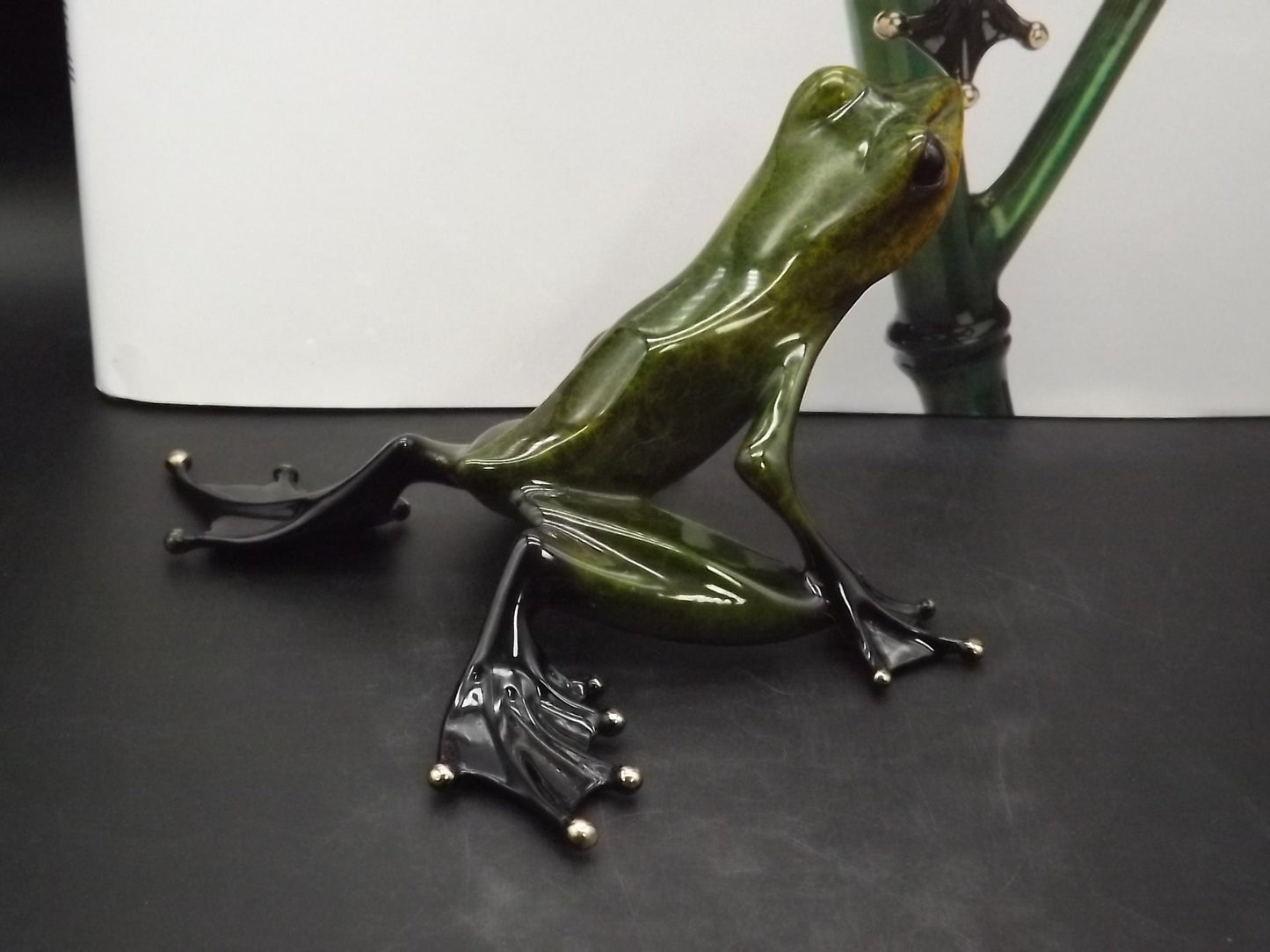 Vintage Frogman Tim Cotterill "Emerald" Bronze Frog Figurine: Limited Edition Artist Proof