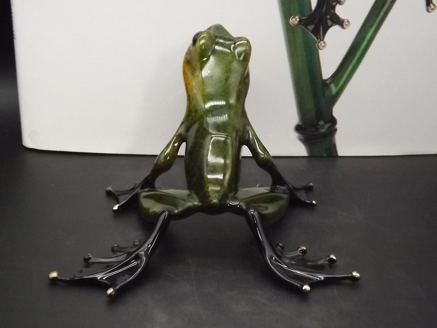 Vintage Frogman Tim Cotterill "Emerald" Bronze Frog Figurine: Limited Edition Artist Proof