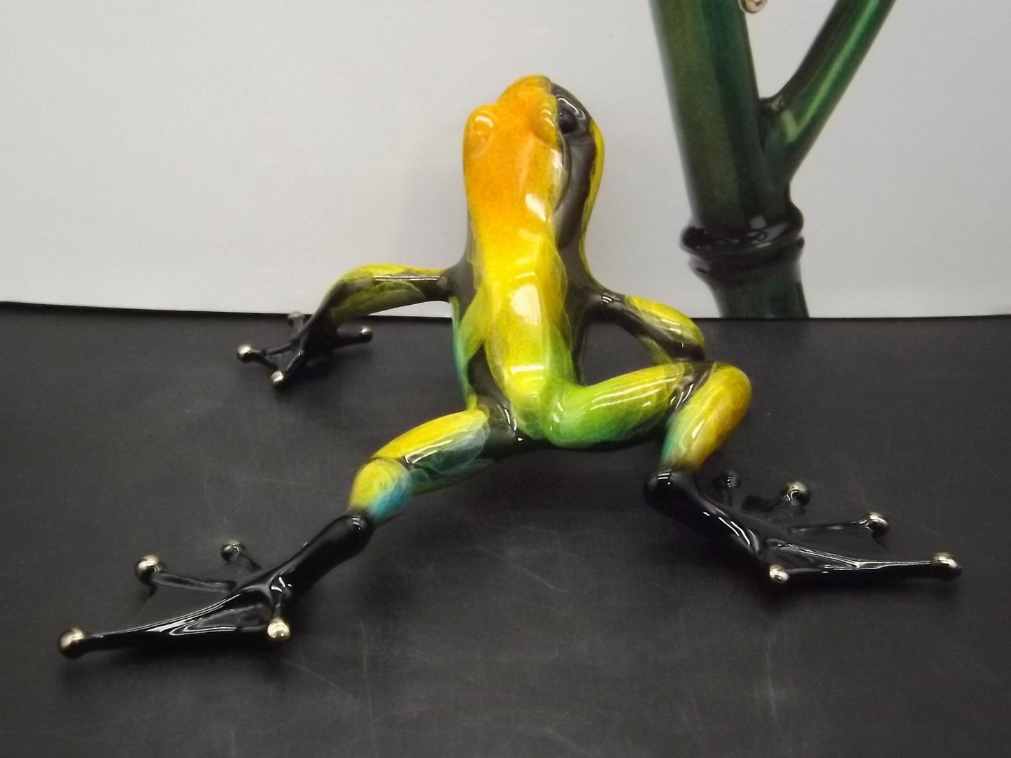 Vintage "Frogman" Tim Cotterill "Zorro" frog. Hand painted rare Artist Proof Bronze figurine. Limited edition #69/100.
