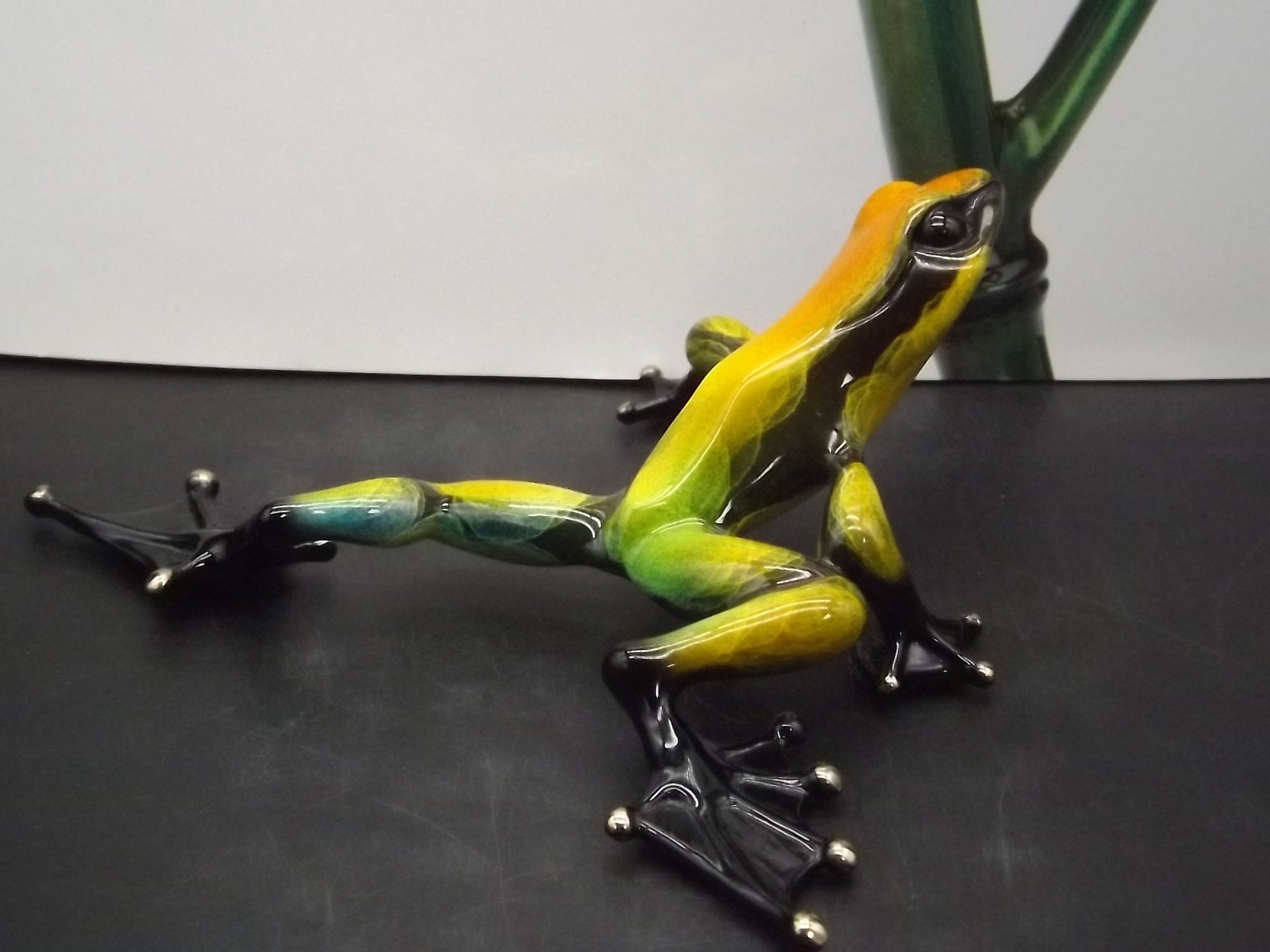 Vintage "Frogman" Tim Cotterill "Zorro" frog. Hand painted rare Artist Proof Bronze figurine. Limited edition #69/100.