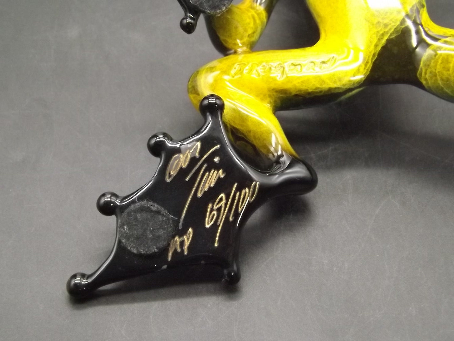 Vintage "Frogman" Tim Cotterill "Zorro" frog. Hand painted rare Artist Proof Bronze figurine. Limited edition #69/100.