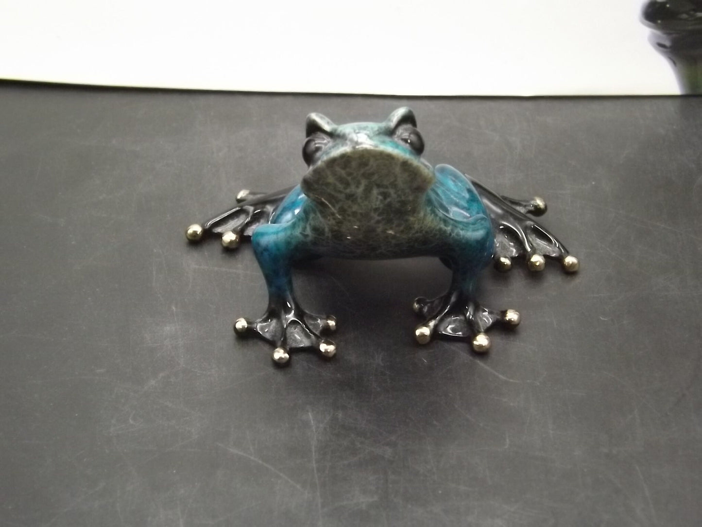 Vintage "Frogman" Tim Cotterill "Butch" frog. Hand painted and Enameled Bronze figurine. Event Version special painted #73/150 of "Cosmos".