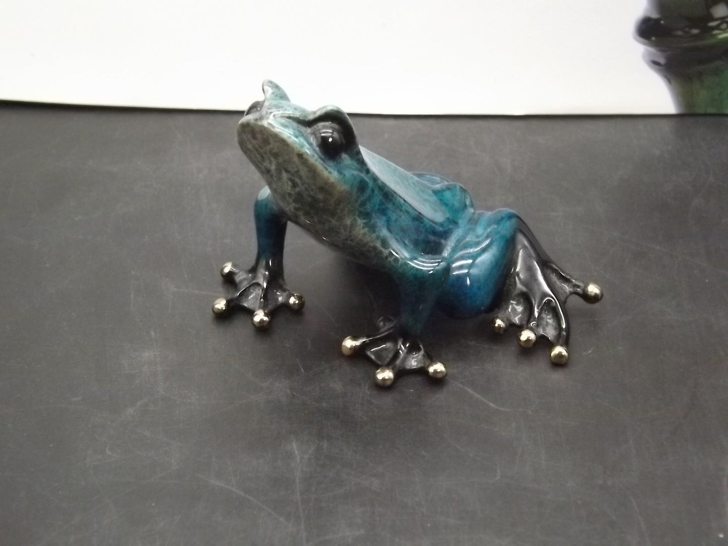 Vintage "Frogman" Tim Cotterill "Butch" frog. Hand painted and Enameled Bronze figurine. Event Version special painted #73/150 of "Cosmos".