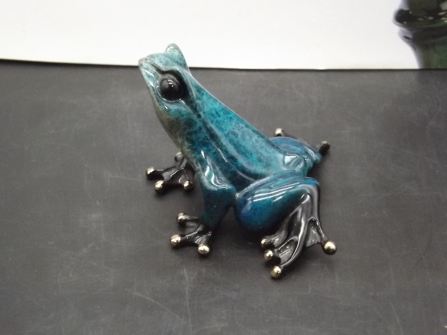 Vintage "Frogman" Tim Cotterill "Butch" frog. Hand painted and Enameled Bronze figurine. Event Version special painted #73/150 of "Cosmos".