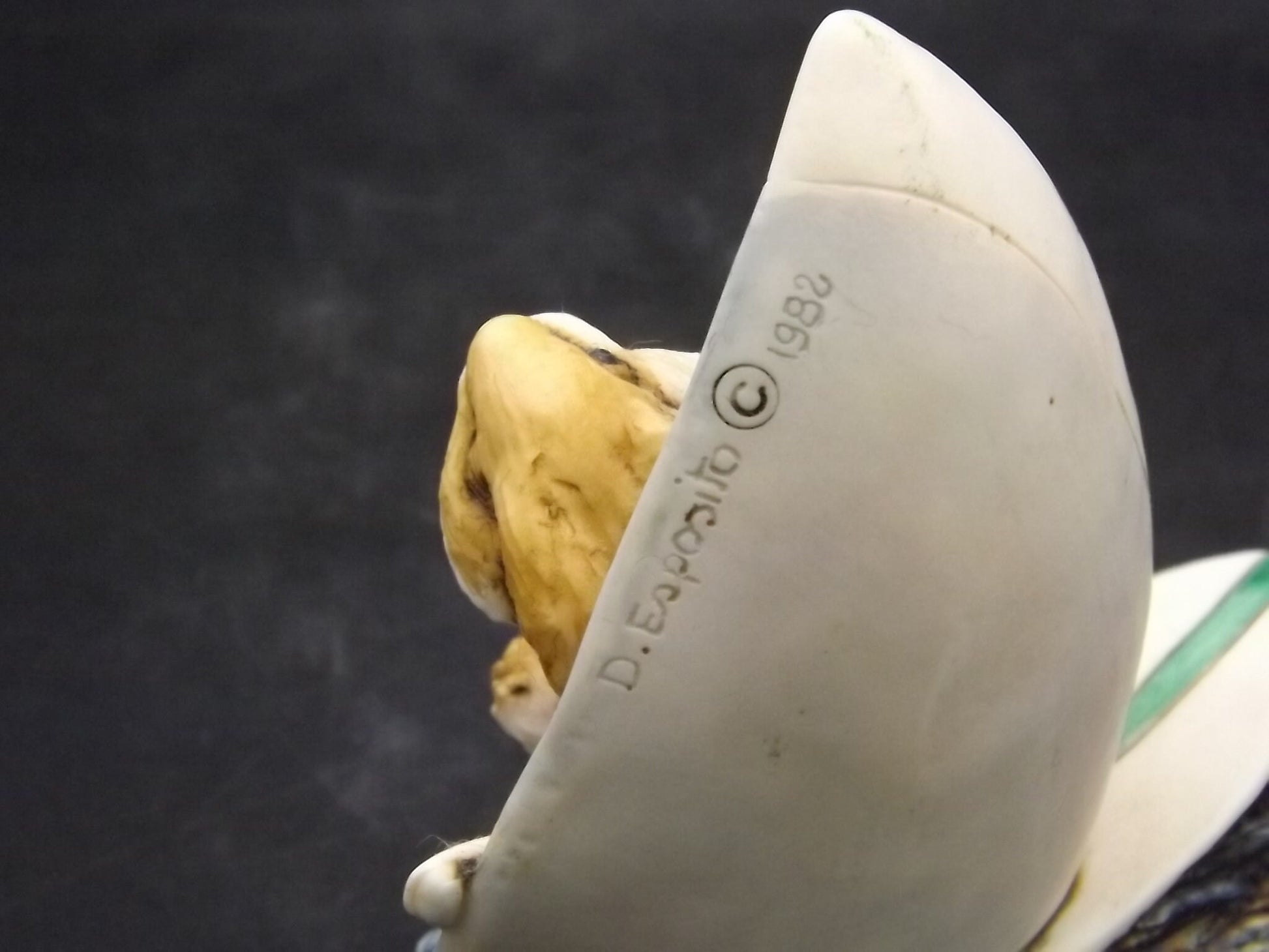 Vintage 1982 Artefice Ottanta Sailing Rabbit Figurine: Hand-Painted Italian Collectible