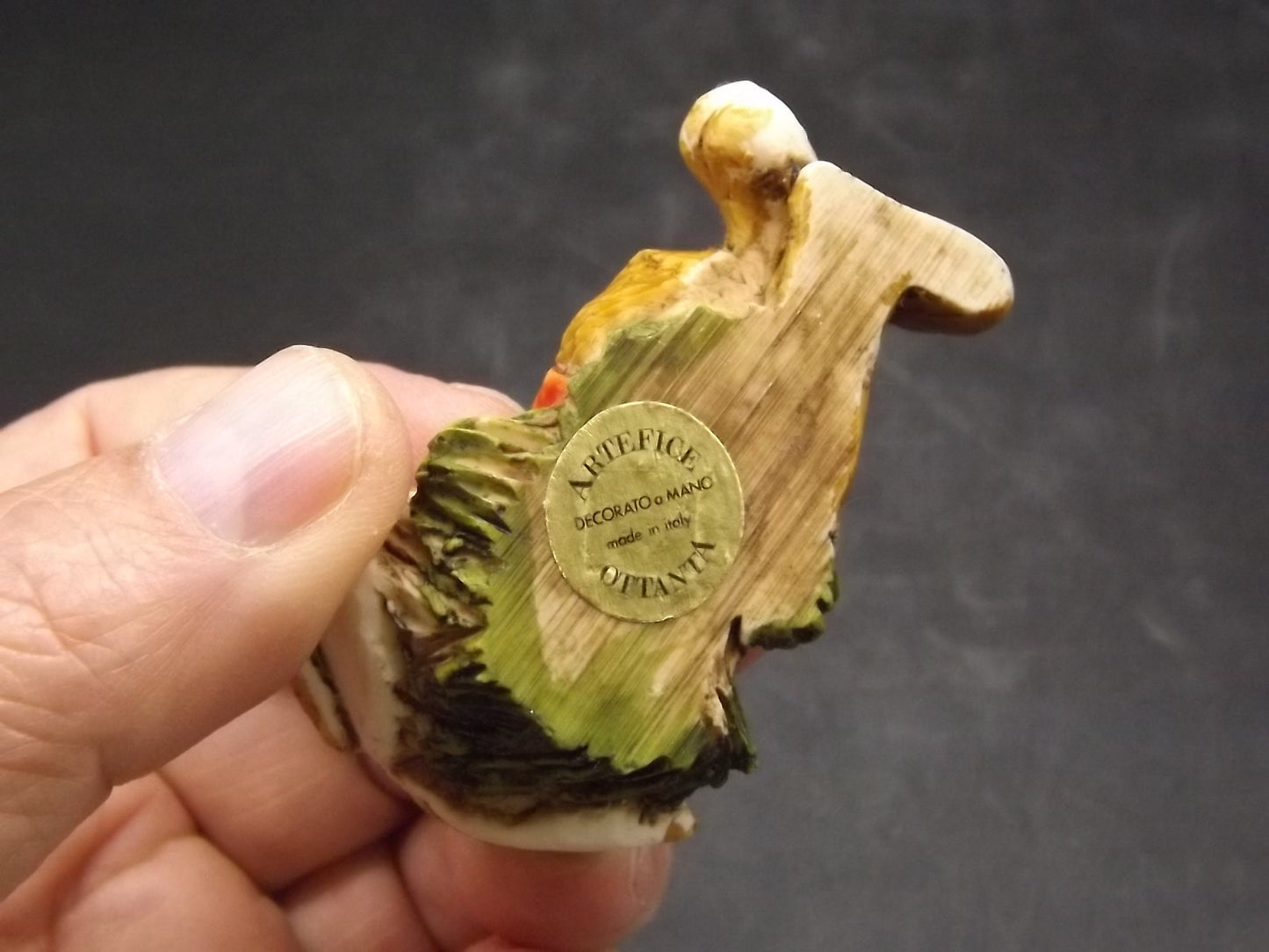 Vintage Artefice Ottanta Beach Rabbit Figurine, Hand-Painted 1982