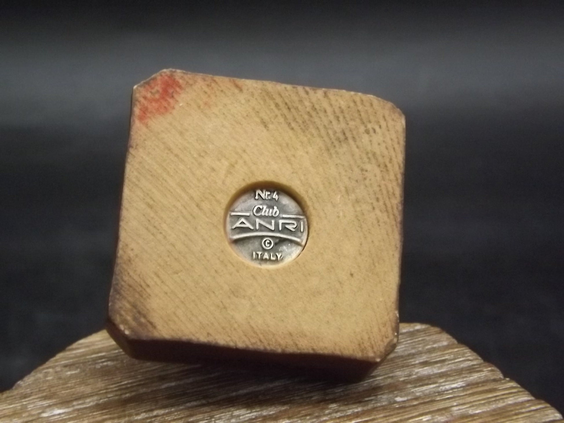 Vintage Anri "Harvest Time" Light carved wood figurine. Designed by Juan Ferrandiz. Young boy Carrying a basket of grapes. Number 4 club.