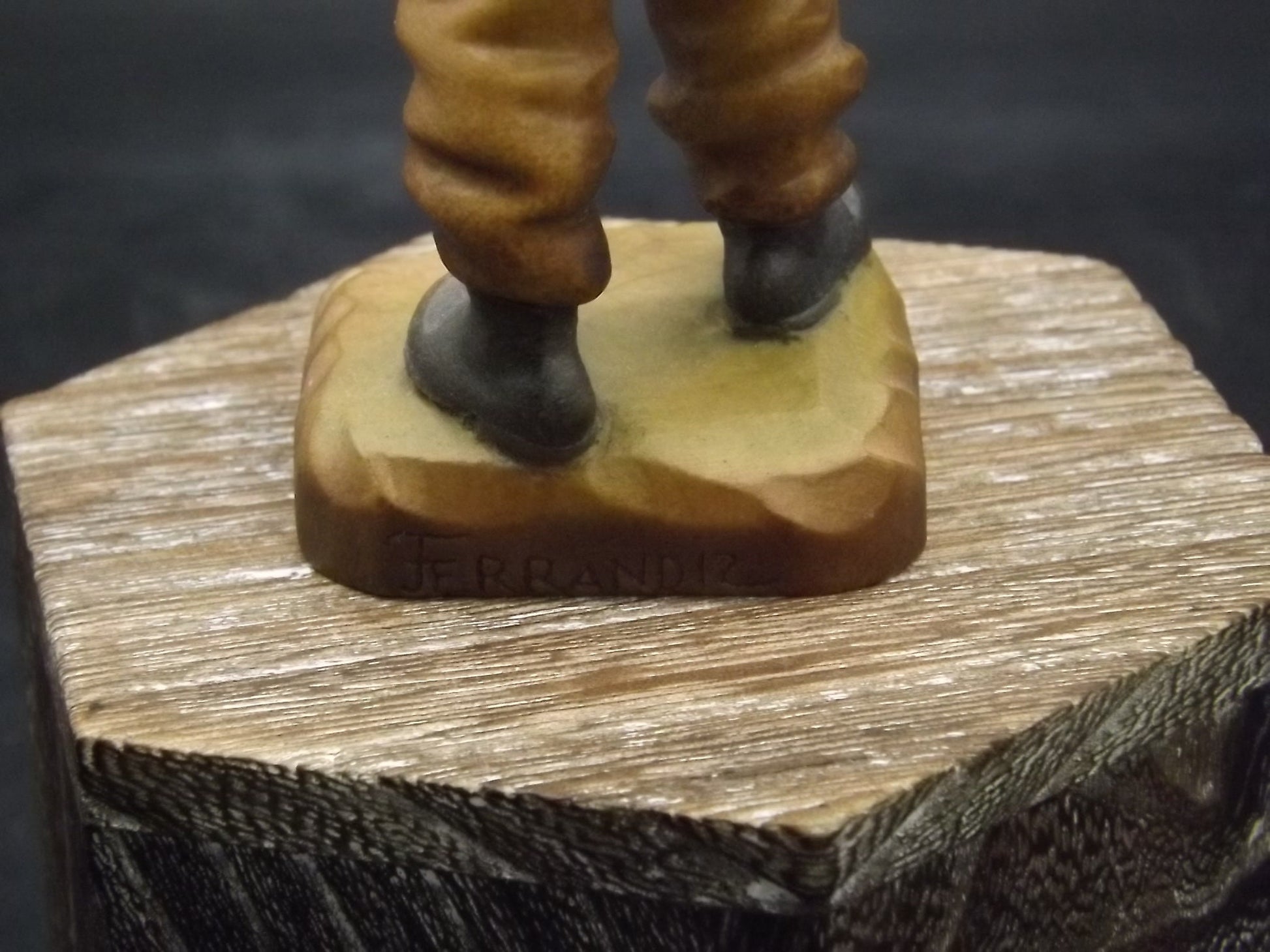 Vintage Anri Wood Figurine: "Will You Be Mine" Juan Ferrandiz Design