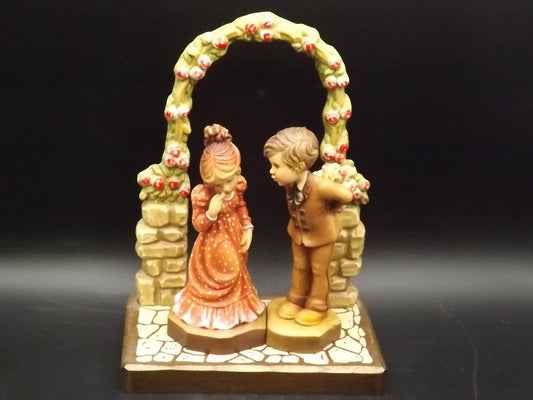 Vintage Anri Wood Figurines: "Rose Arbor" Sarah Kay Design, Italy