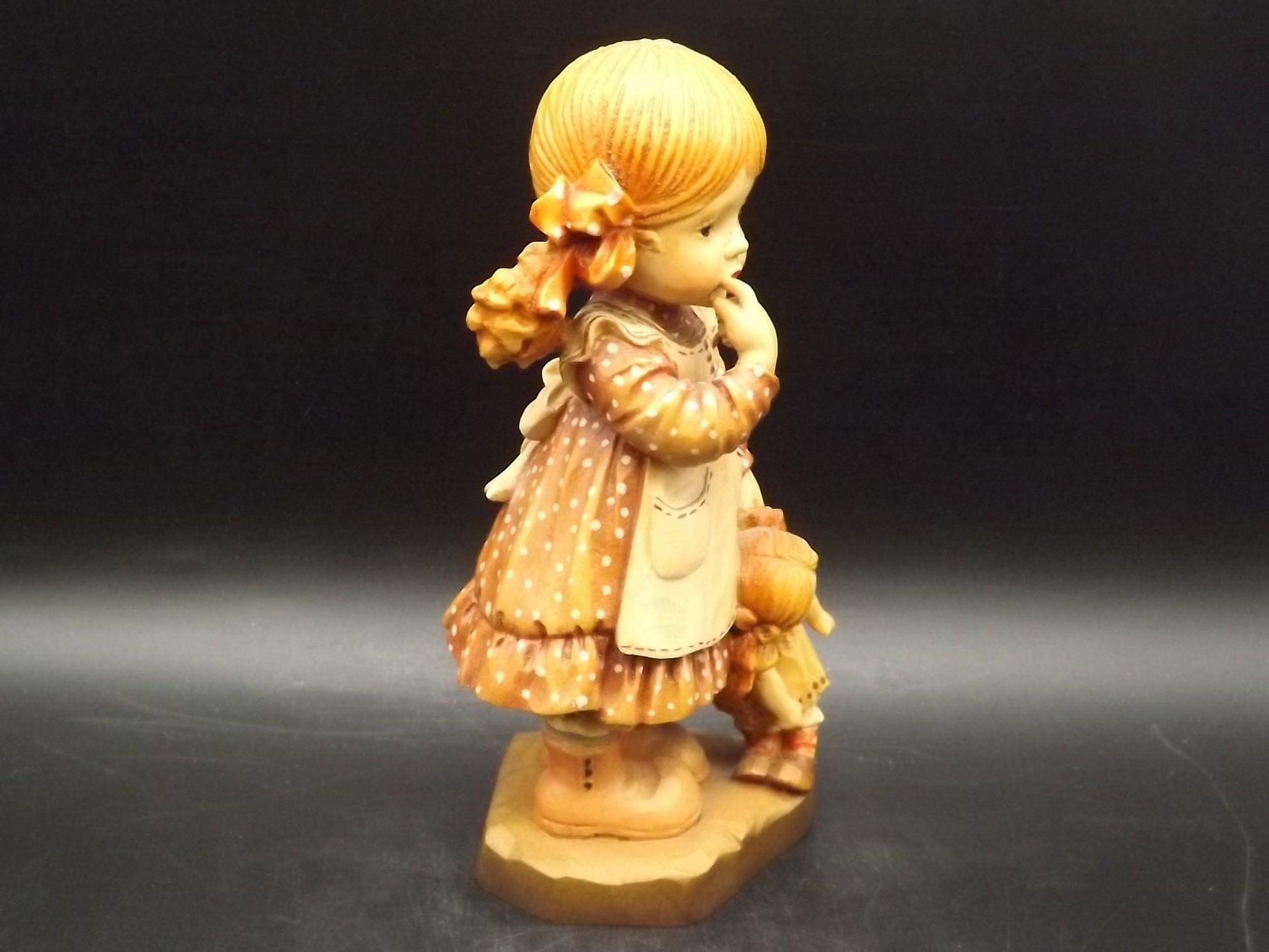 Vintage Anri "Bedtime" Wood Figurine: Sarah Kay Design, Limited Edition